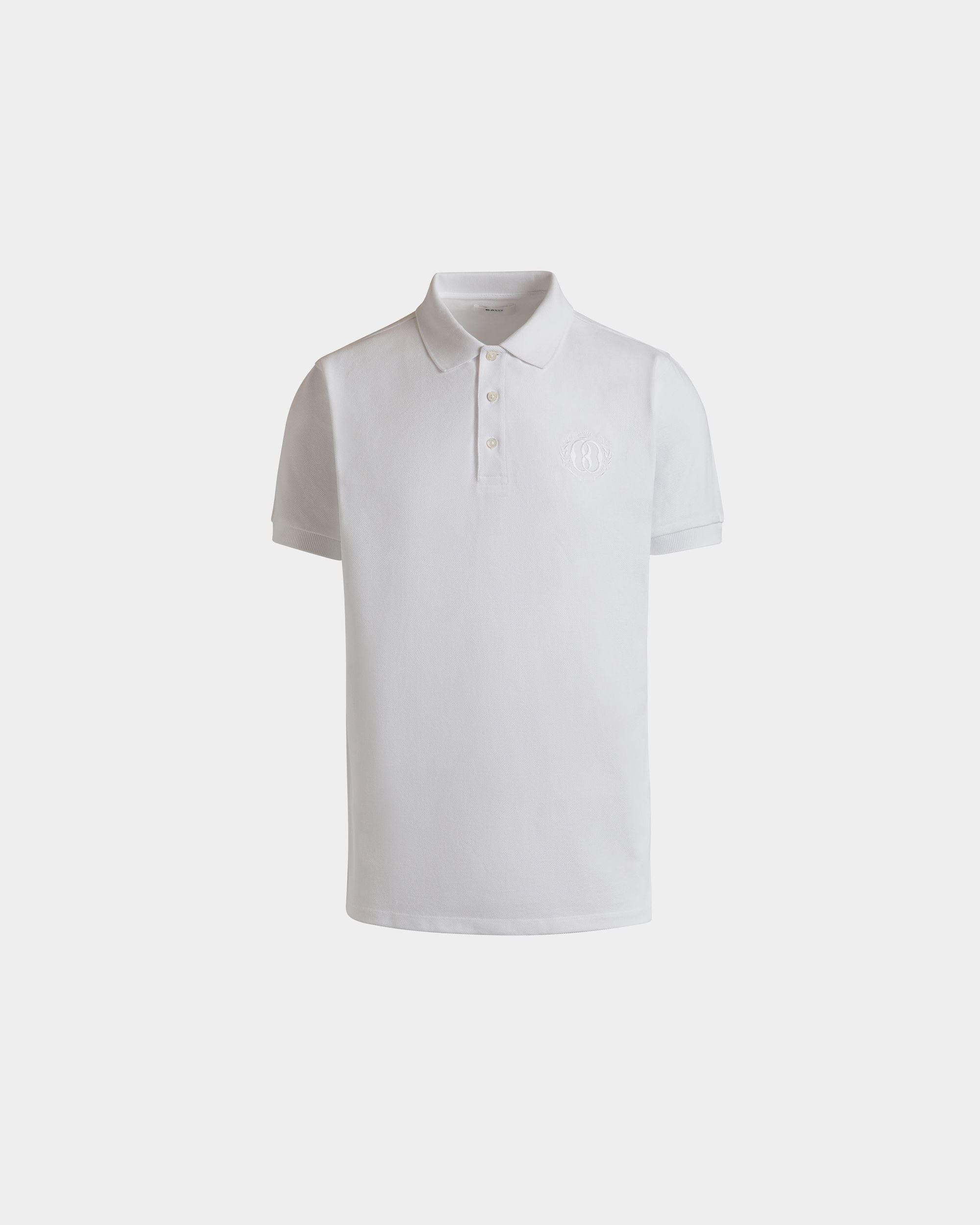 Polo Shirt In White Cotton - Hombre - Bally - 01