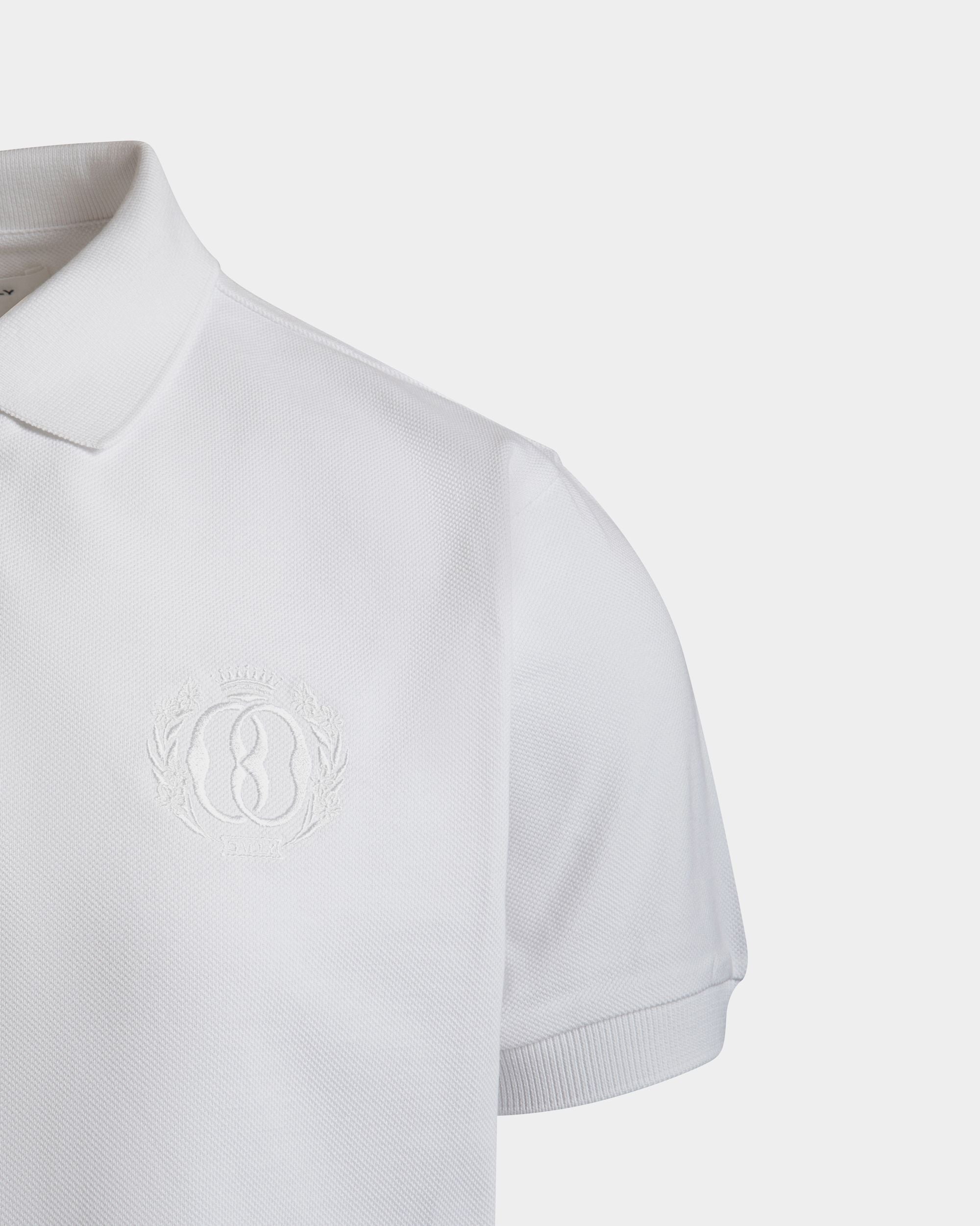 Polo Shirt In White Cotton - Hombre - Bally - 02