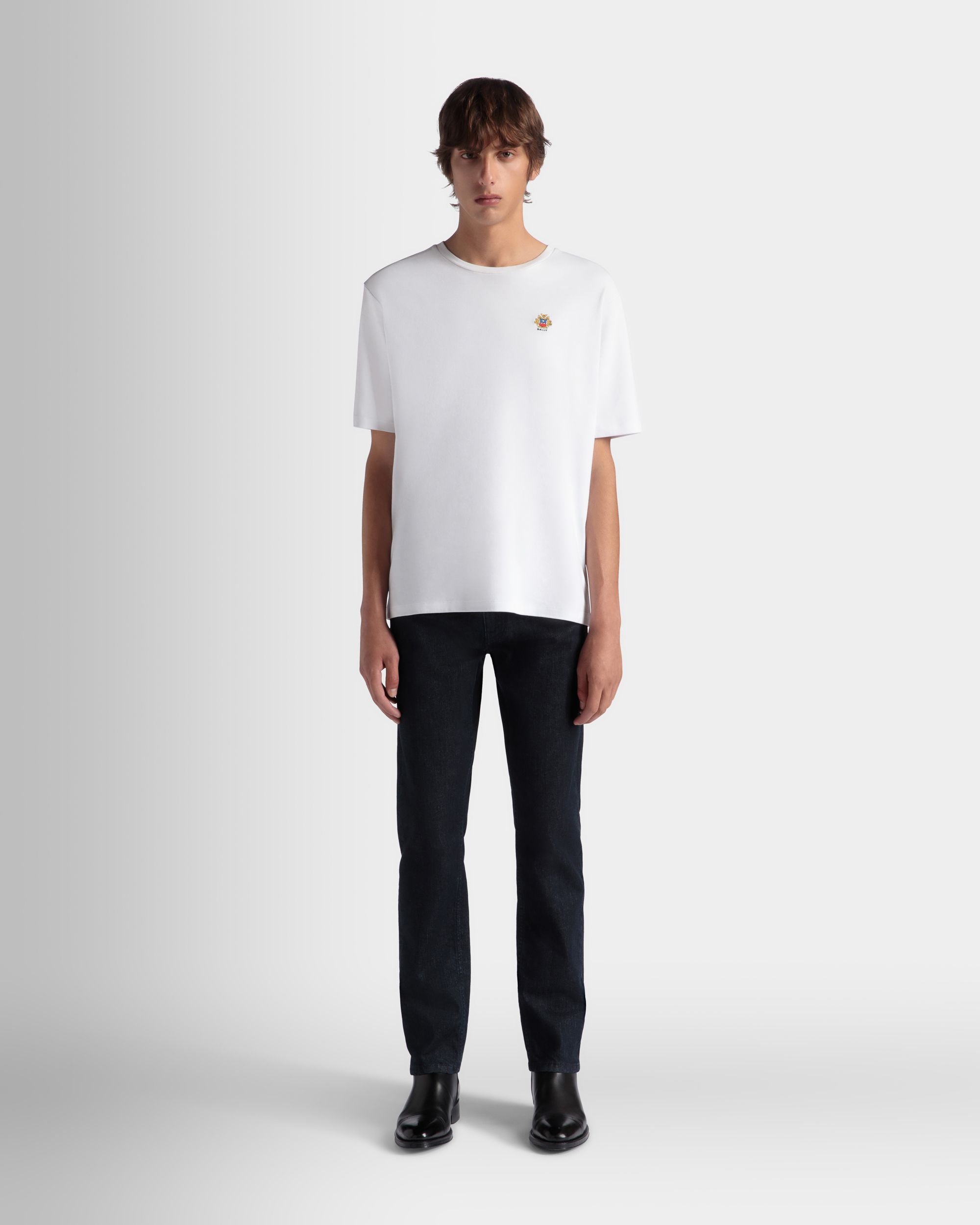 Adrien Brody Travel Collection T-Shirt In White Cotton - Men's - Bally - 02