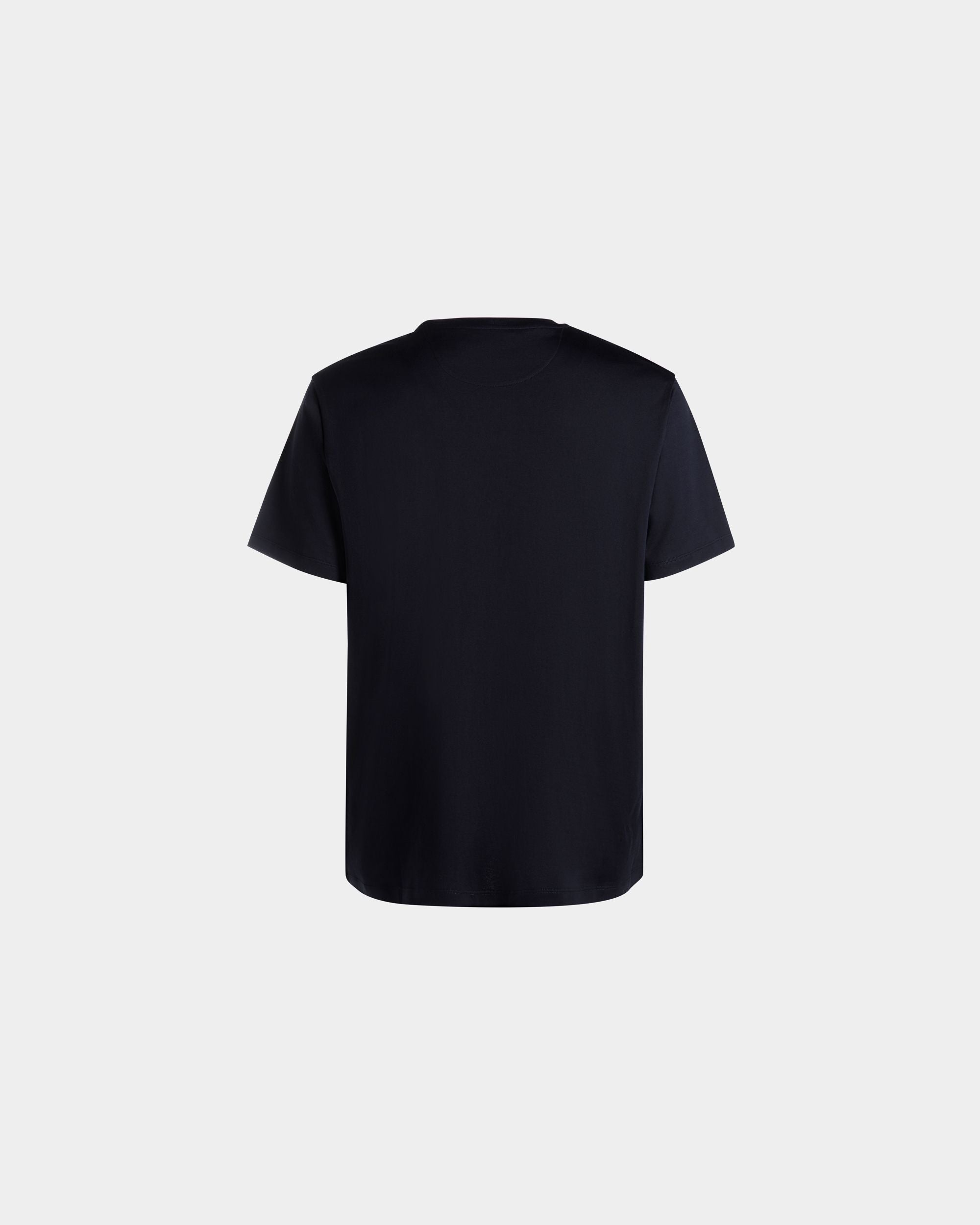 Camiseta Con Estampado Mountain Flower De Algodón Navy Blue - Hombre - Bally - 03