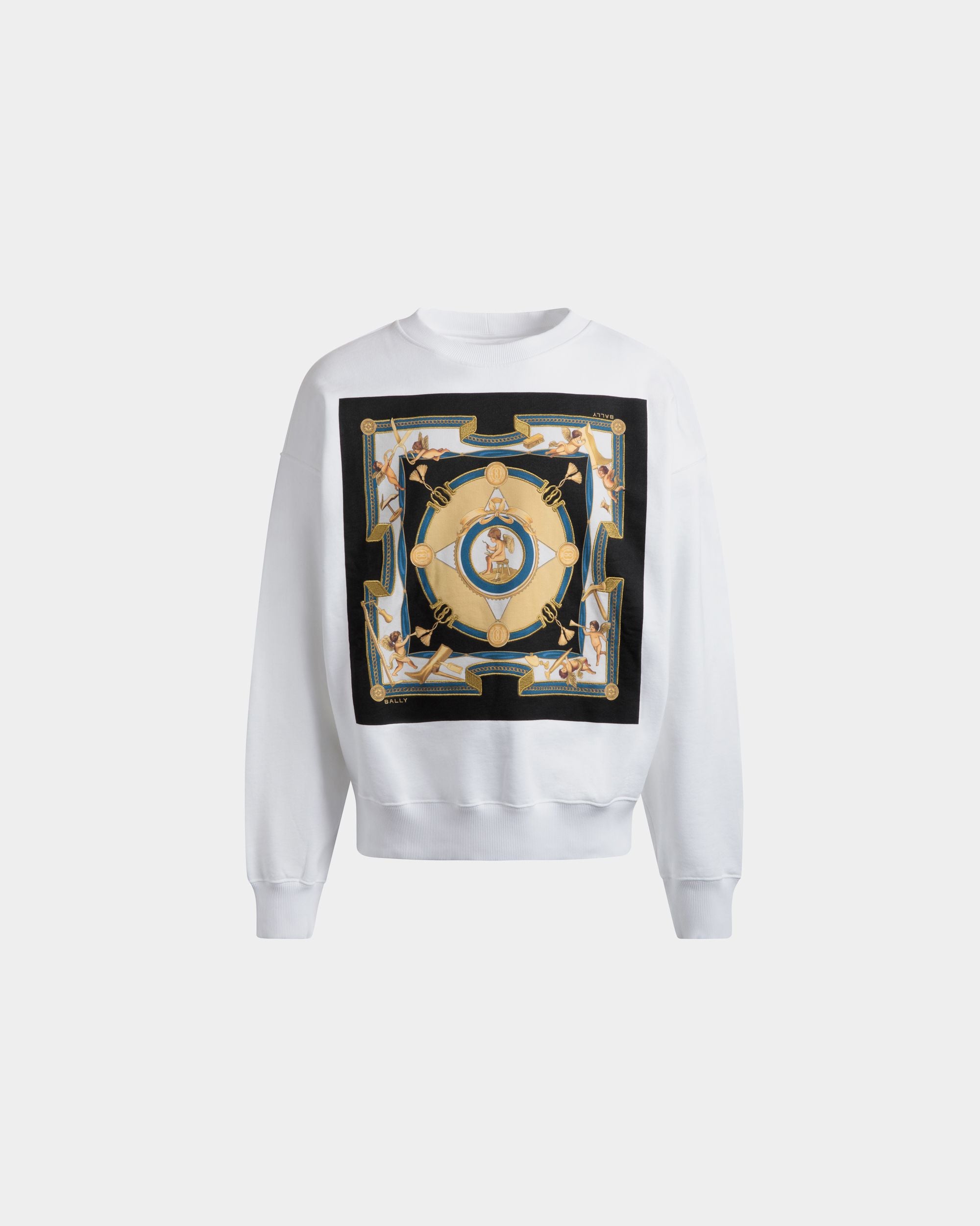 Cutsew Sweatshirt In White Cotton - Men's - Bally - 01