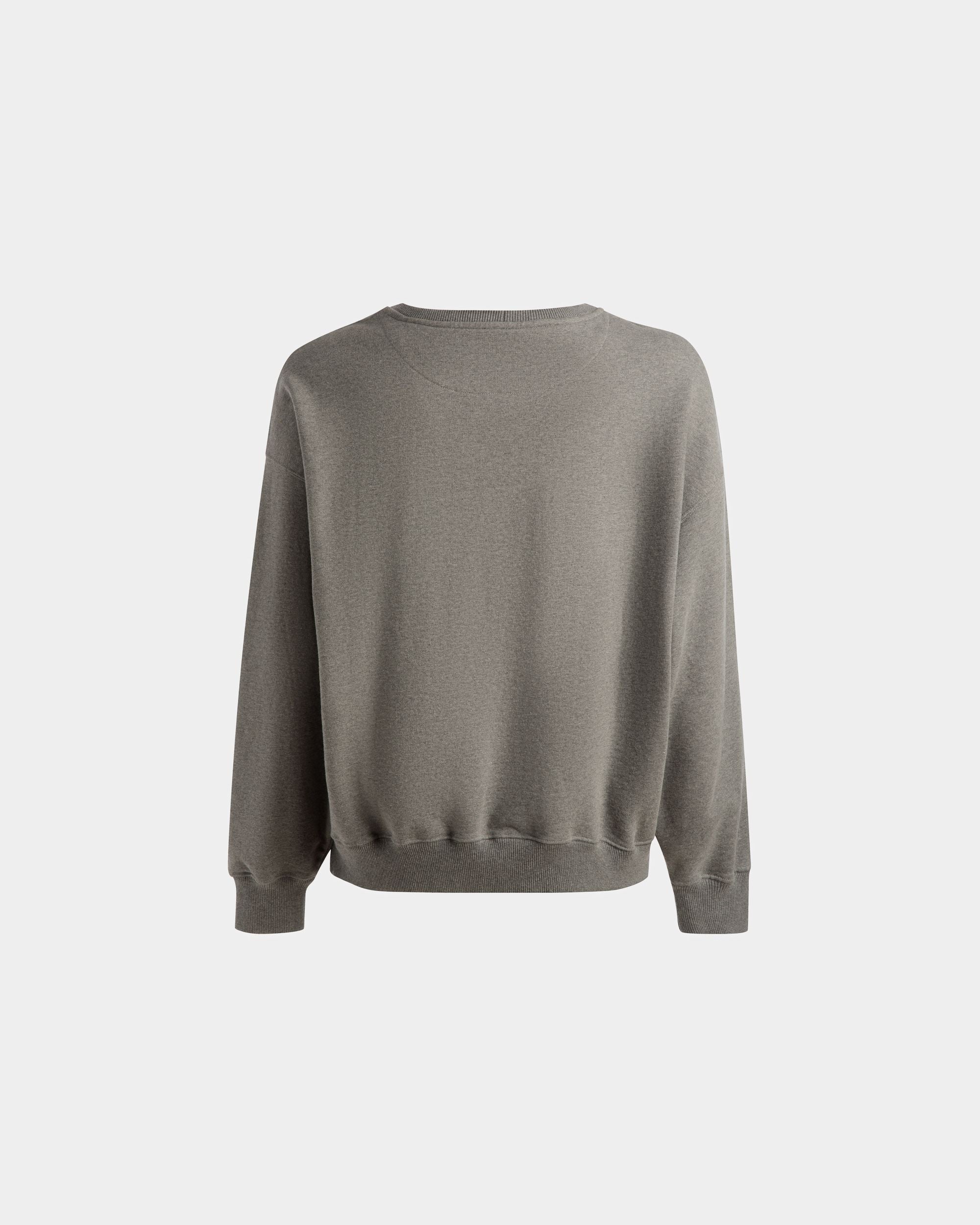 Sudadera Estampada De Algodón En Gris Jaspeado - Hombre - Bally - 07