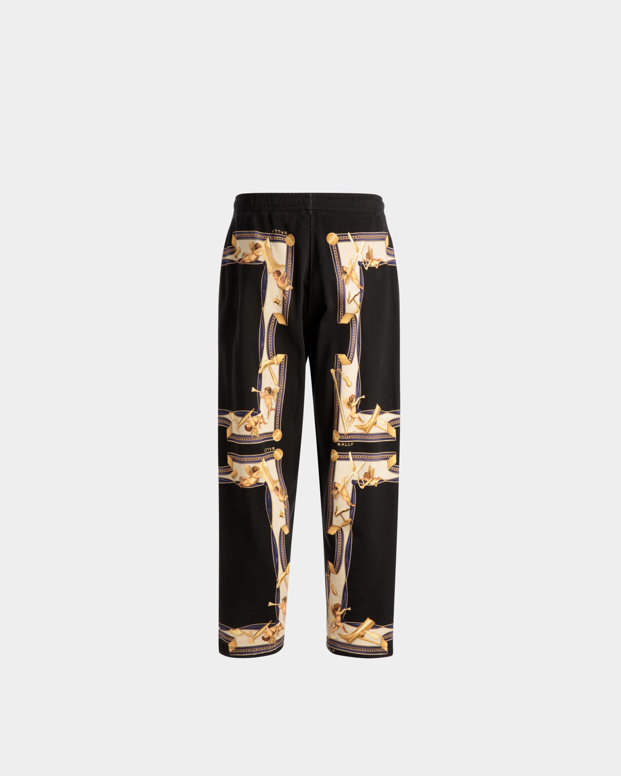 Pantalones De Chándal Estampados De Algodón En Negro - Hombre - Bally - 07
