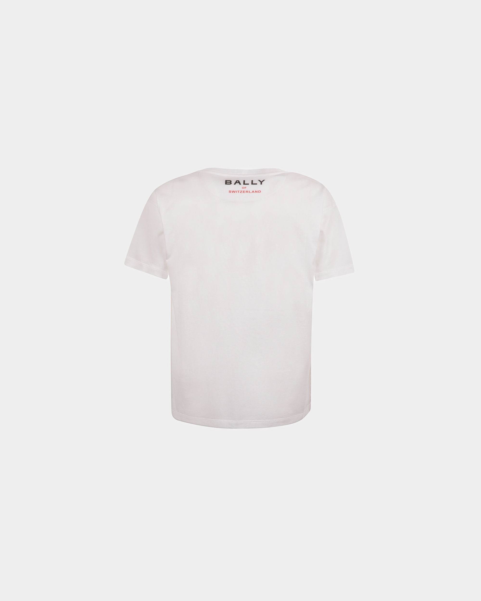 T-Shirt In White Cotton With Print - Men's - Bally - 07