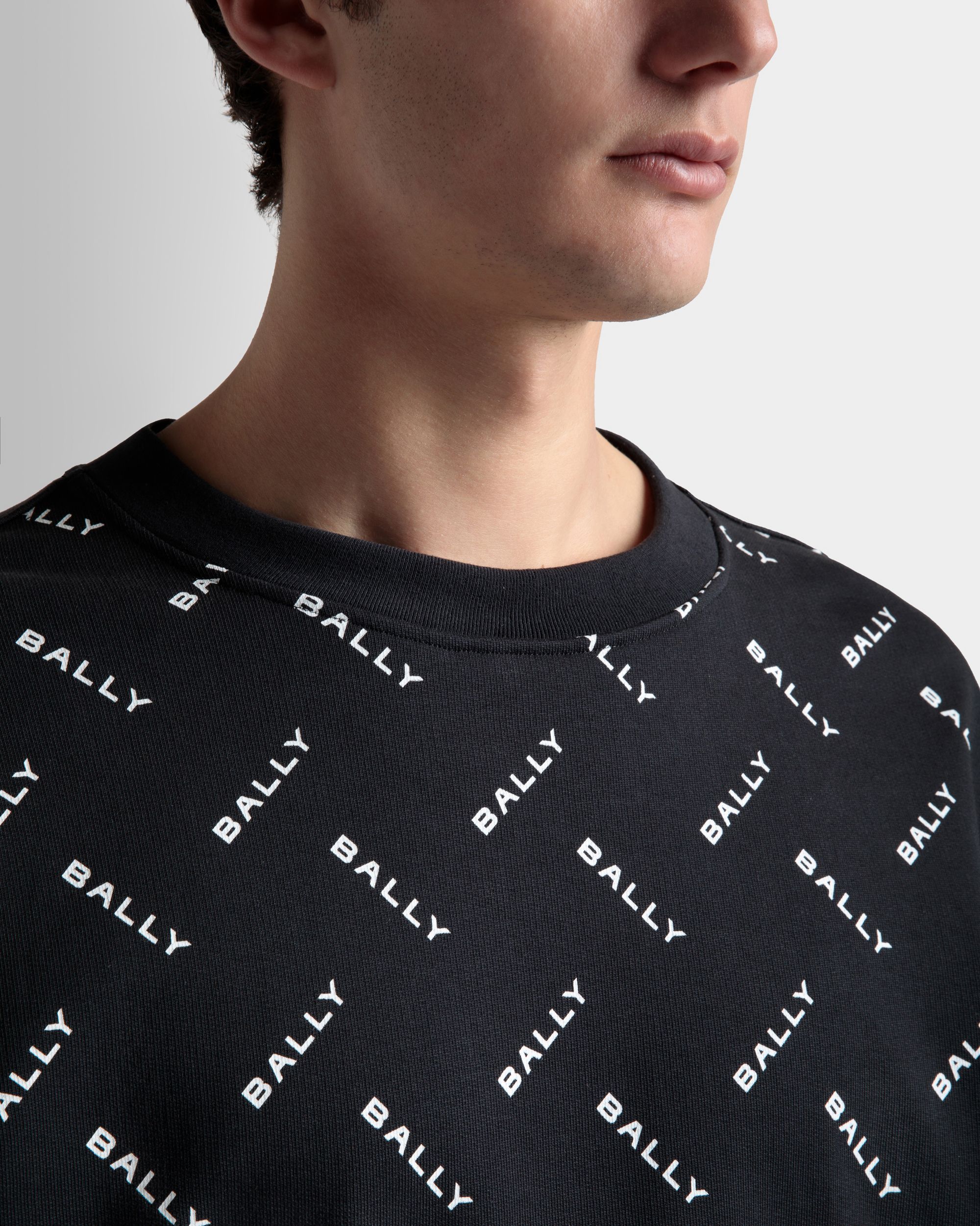 Sudadera De Algodón En Azul Oscuro - Hombre - Bally - 04