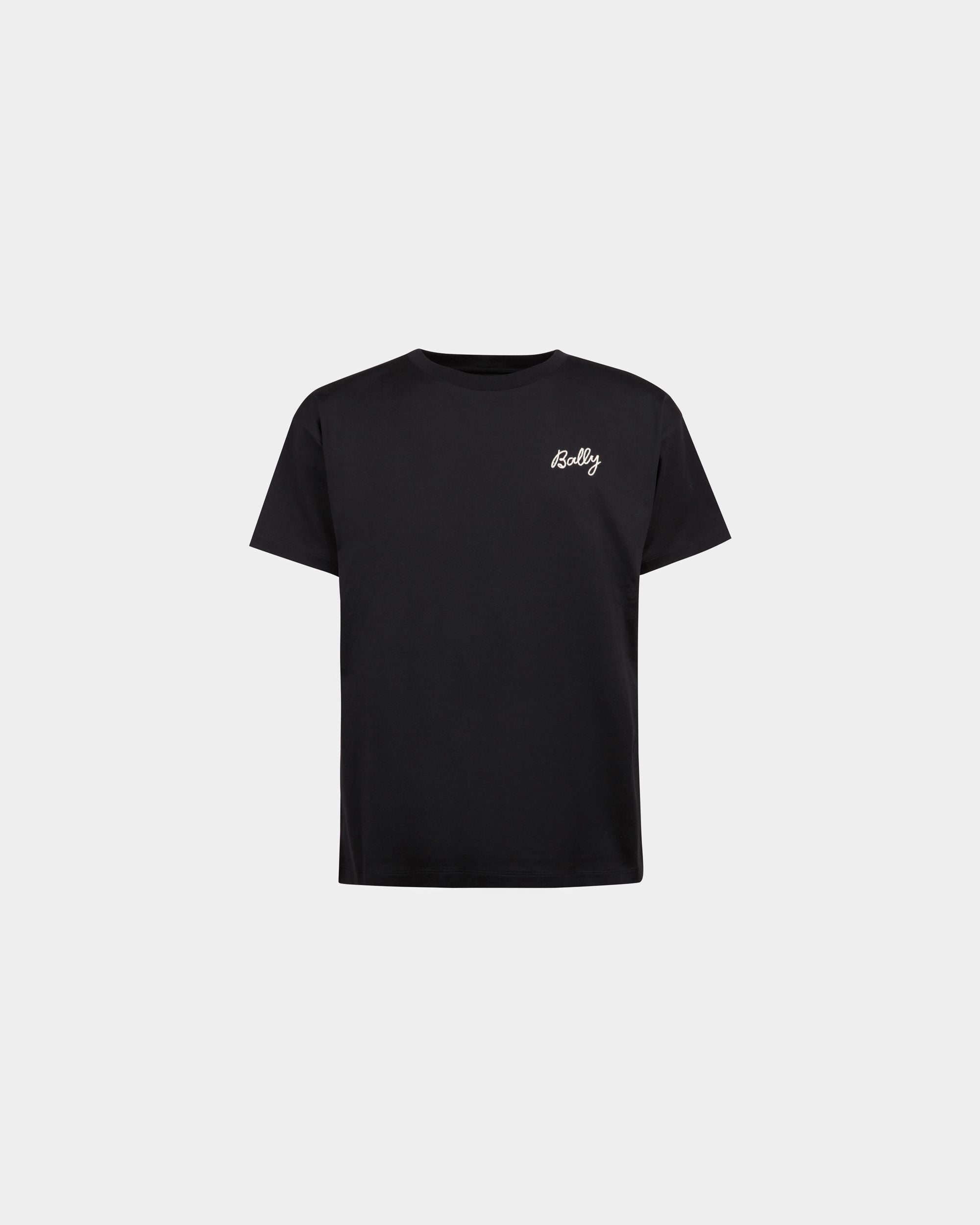 Camiseta De Algodón En Negro - Hombre - Bally - 01