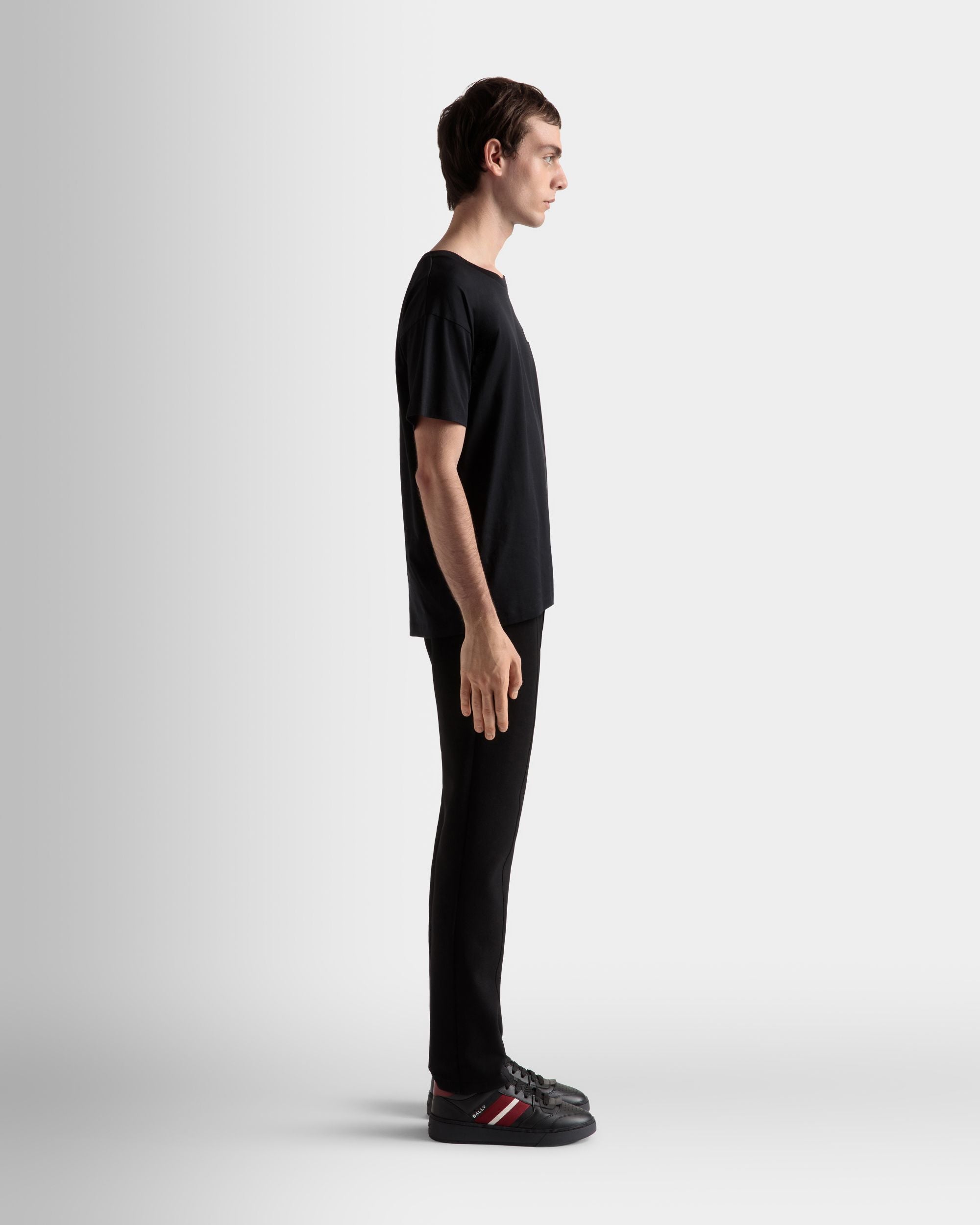 Camiseta De Algodón En Negro - Hombre - Bally - 05