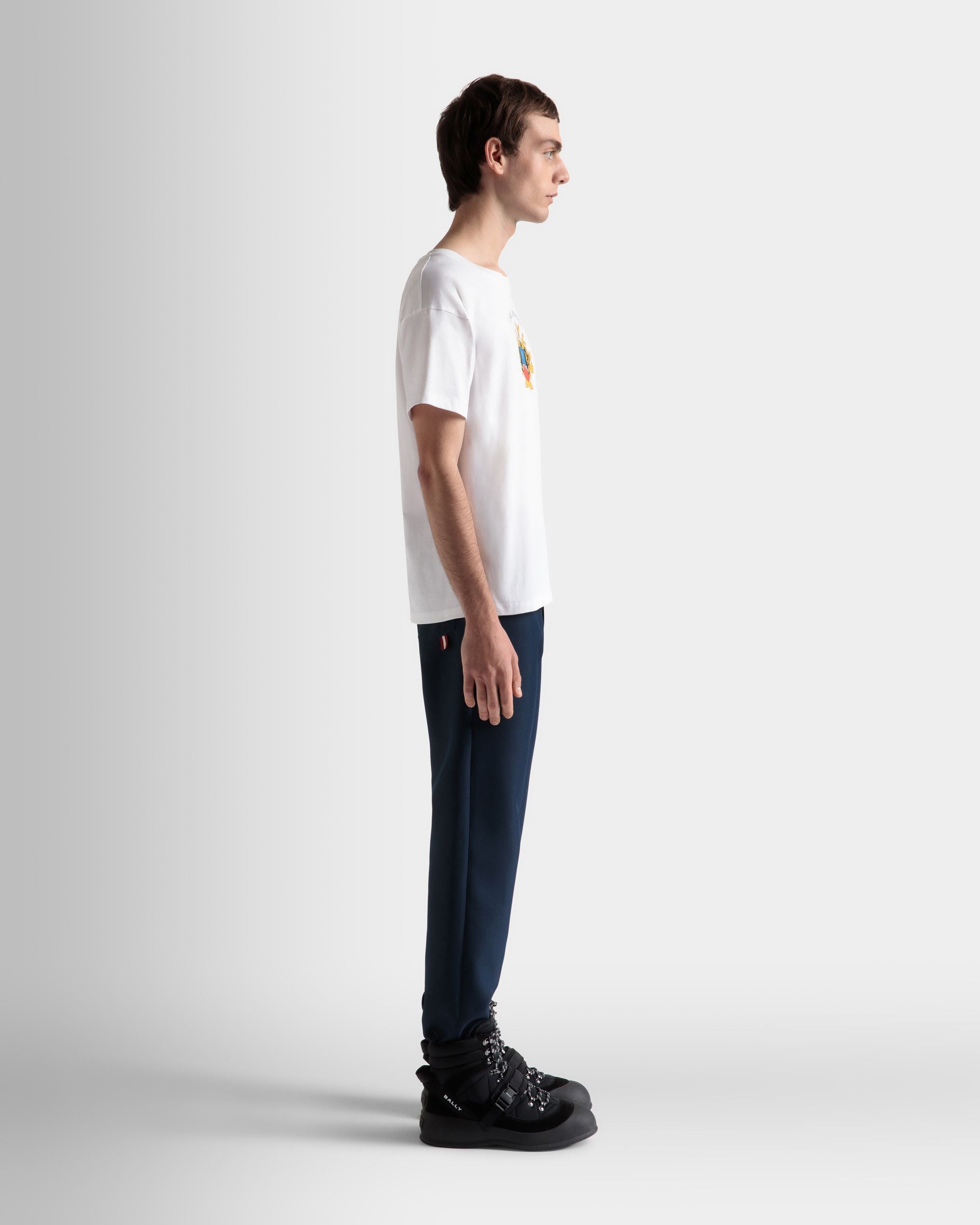 Camisa De Algodón En Blanco - Hombre - Bally - 05