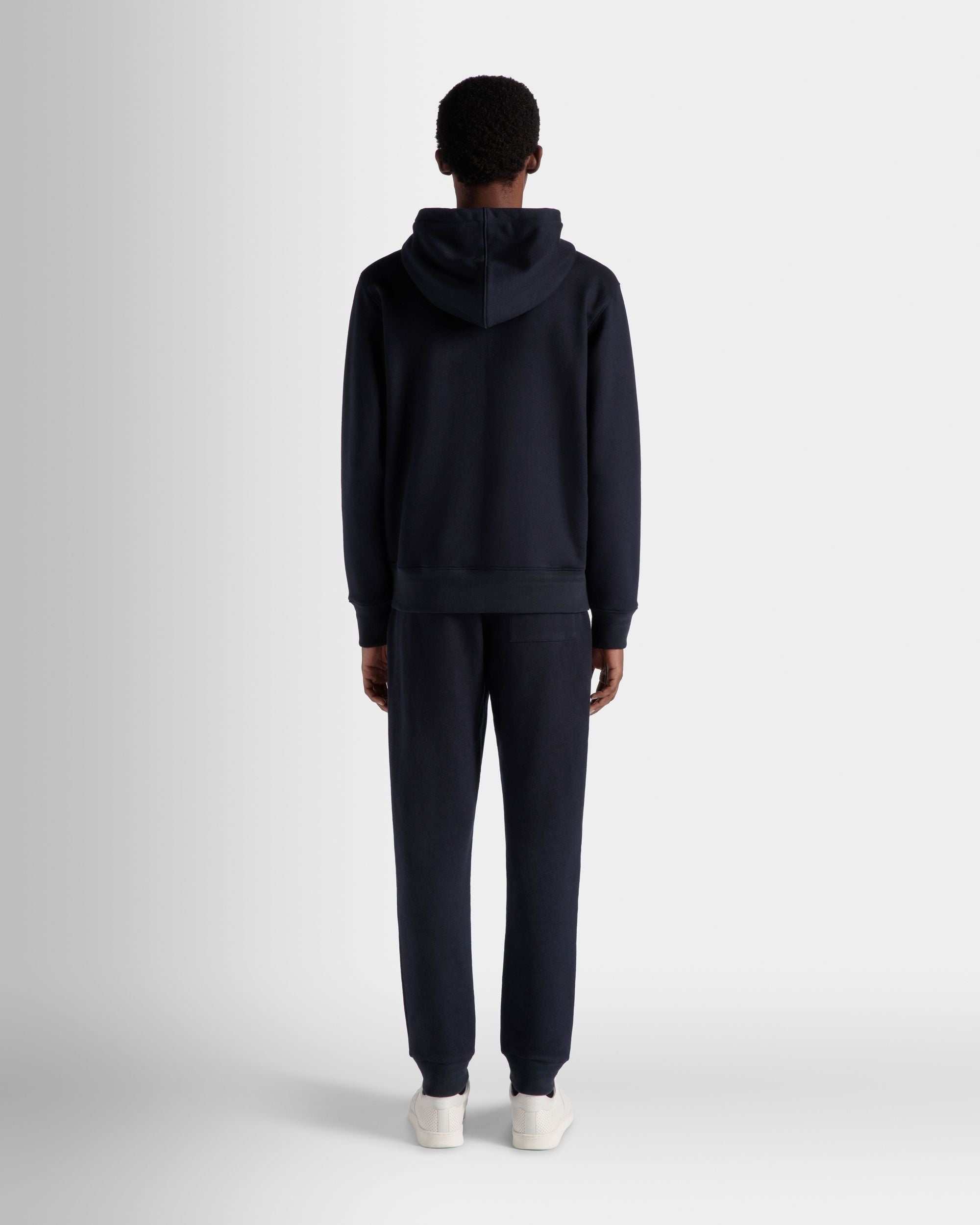Adrien Brody Travel Collection Hoodie In Navy Blue Cashmere Blend - Men's - Bally - 08