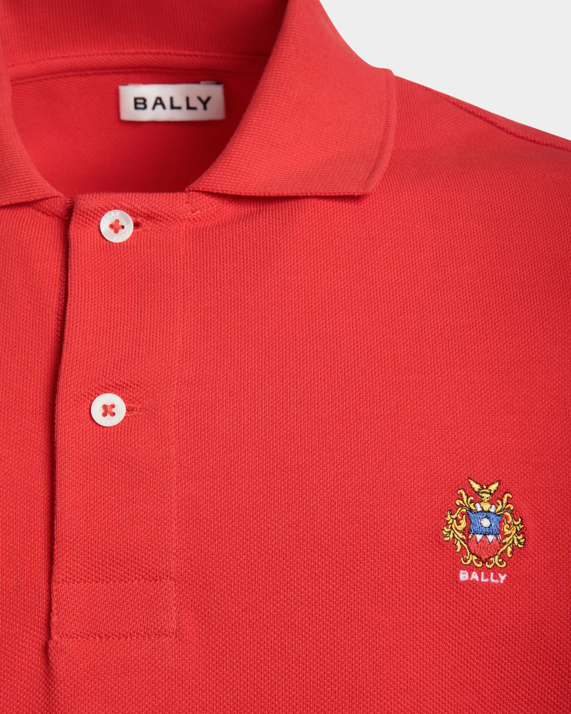 Polo In Red Cotton - Men's - Bally - 02
