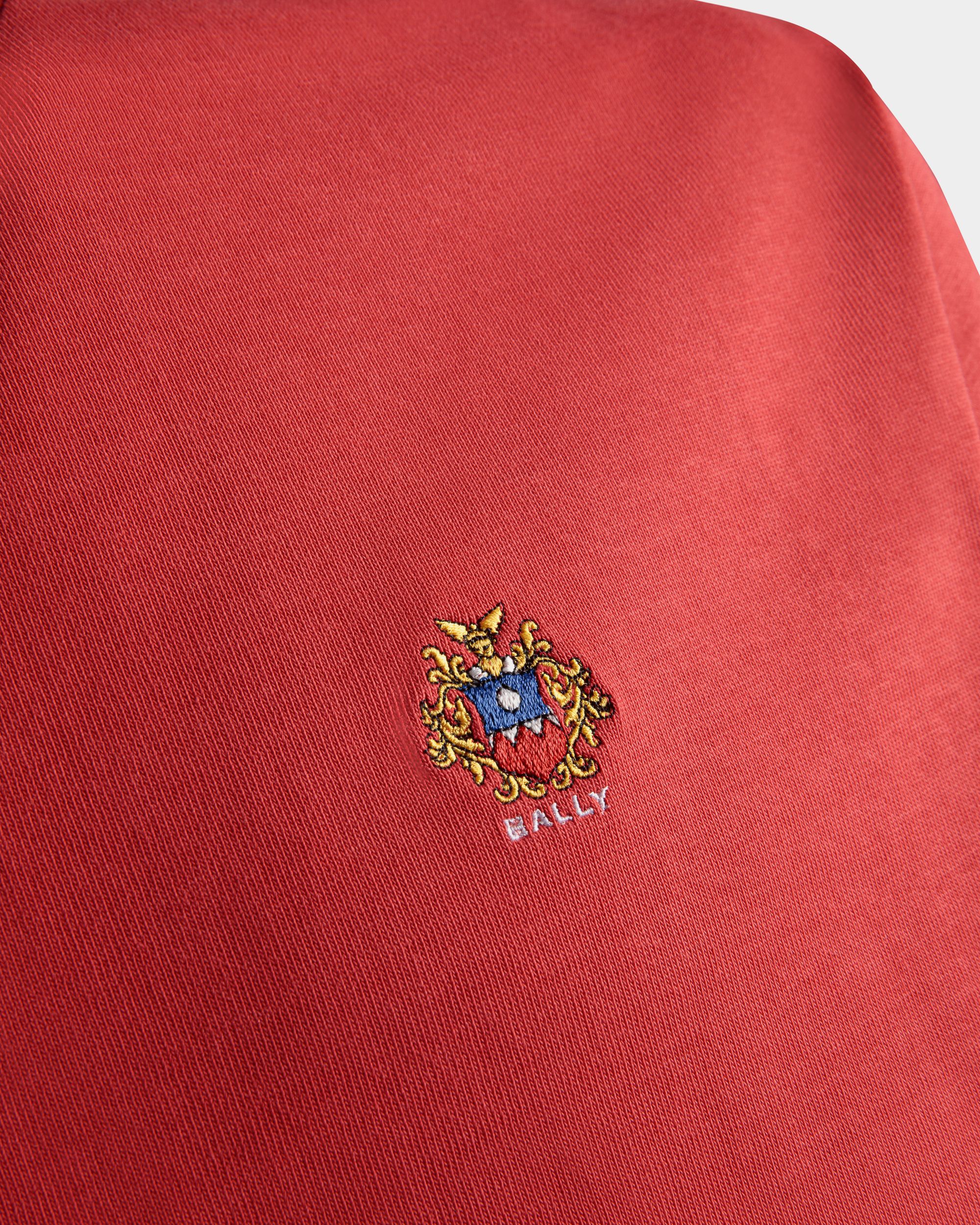 Camiseta De Algodón Rojo Con Logo Bally Crest - Hombre - Bally - 02