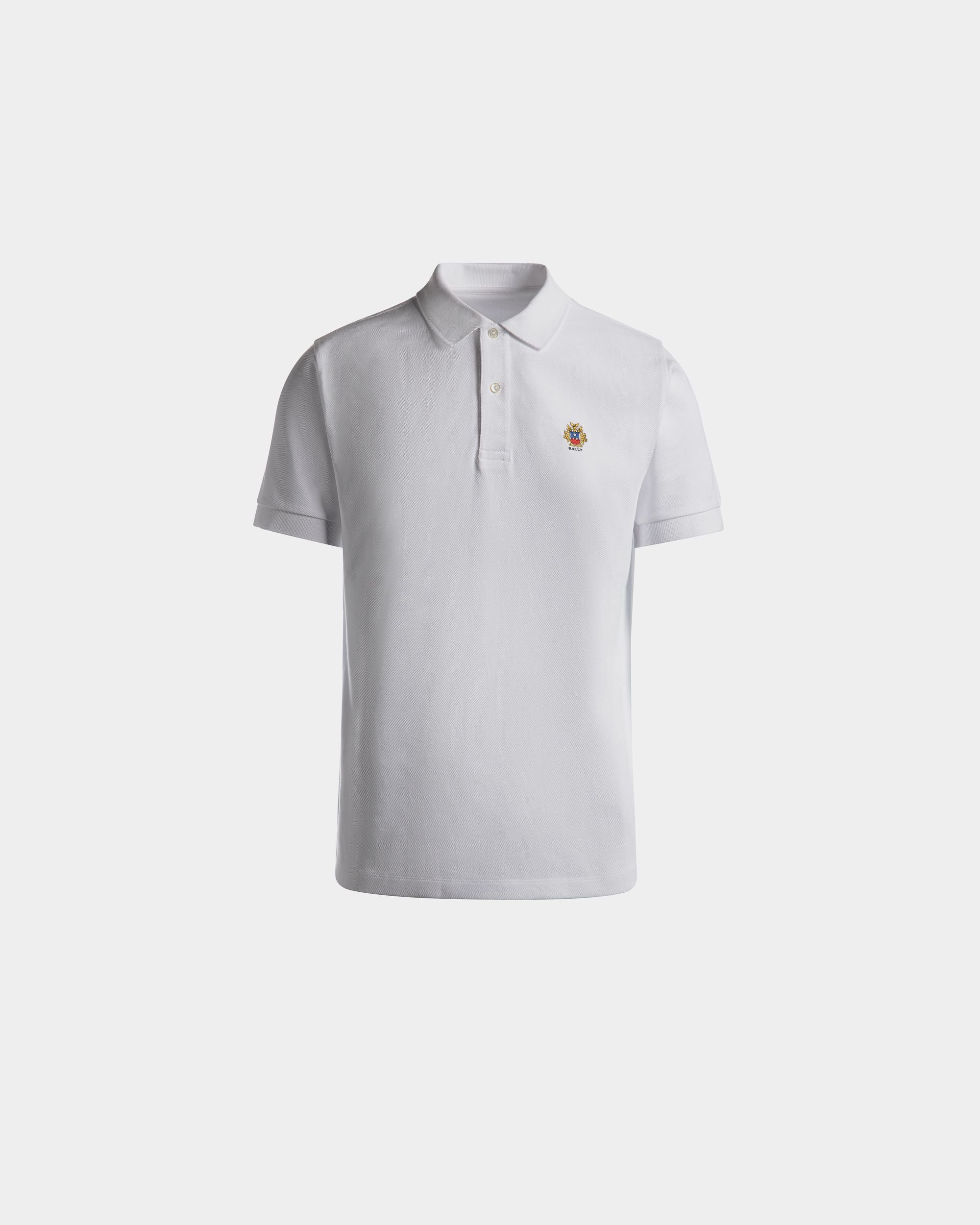 Polo Shirt in White Cotton - Men's - Bally - 01