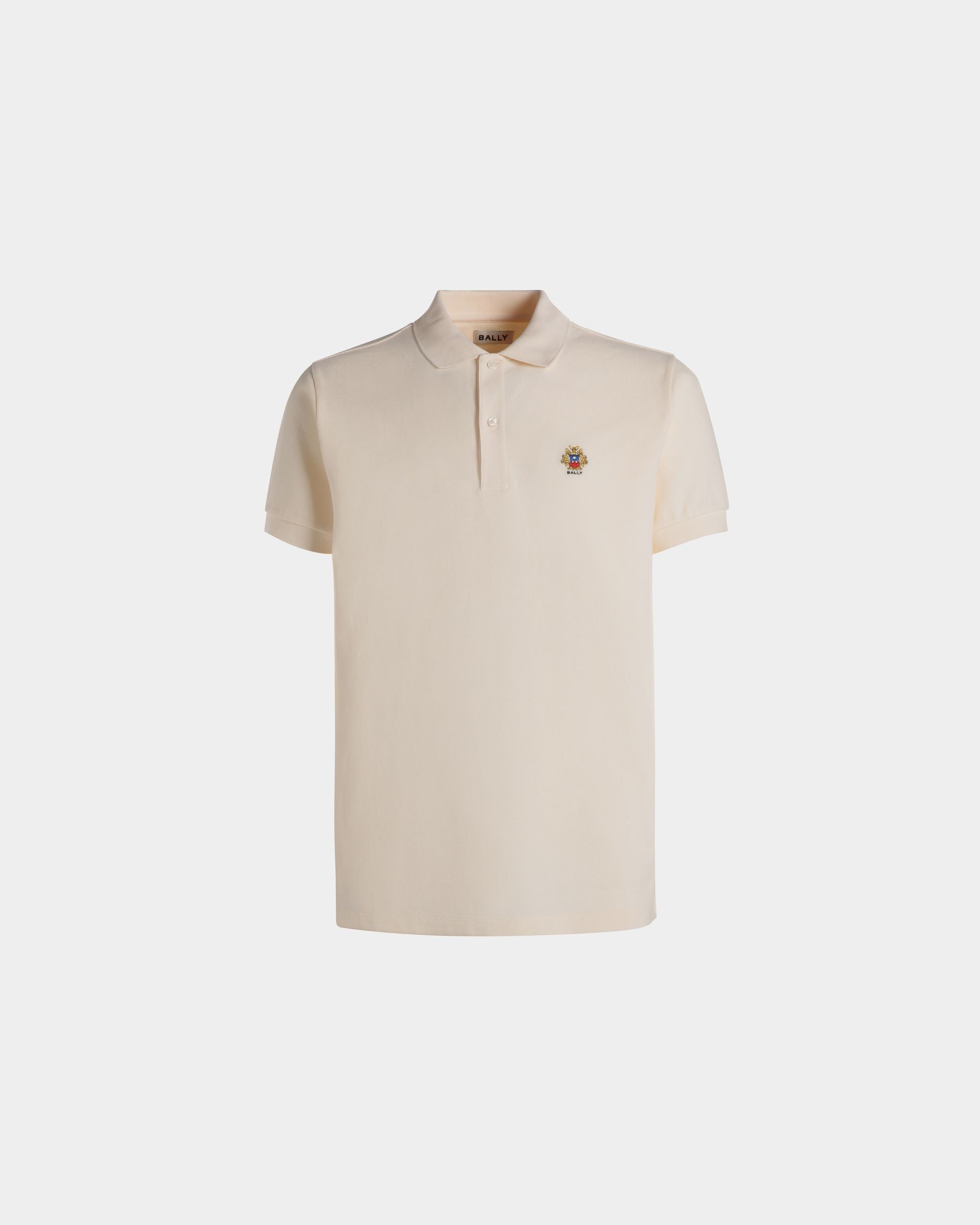 Polo Con Logotipo Bally Crest De Algodón Blanco - Hombre - Bally - 01