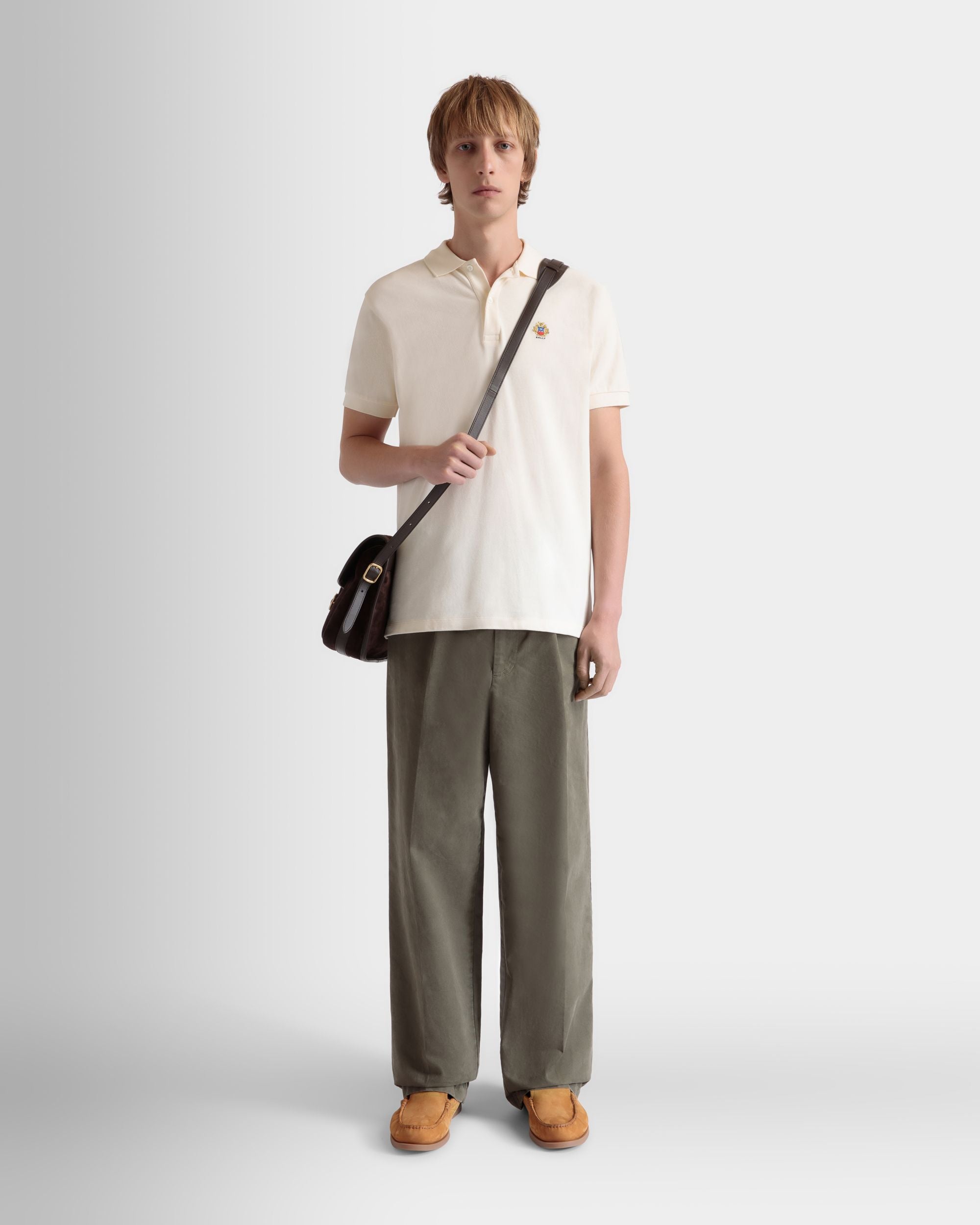 Polo Con Logotipo Bally Crest De Algodón Blanco - Hombre - Bally - 02