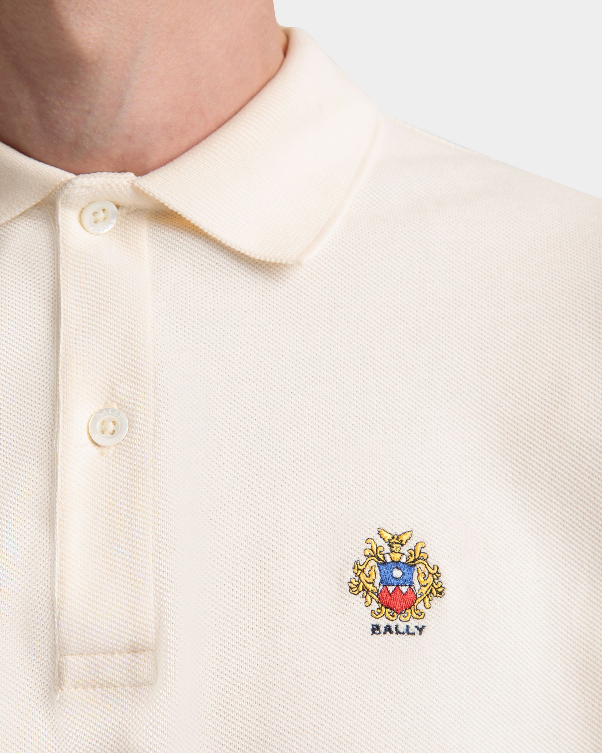 Polo Con Logotipo Bally Crest De Algodón Blanco - Hombre - Bally - 03
