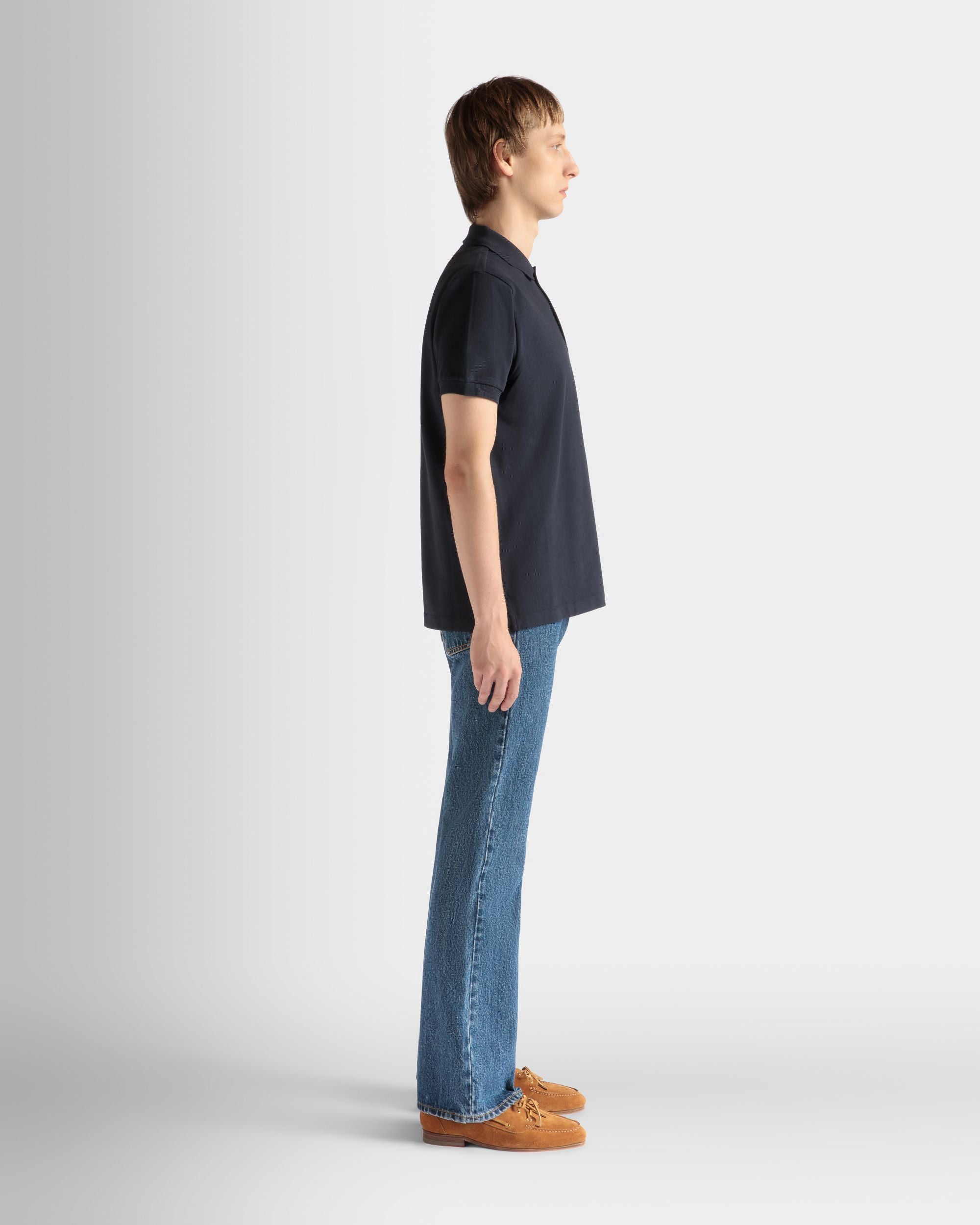 Polo De Algodón Navy Blue - Hombre - Bally - 05