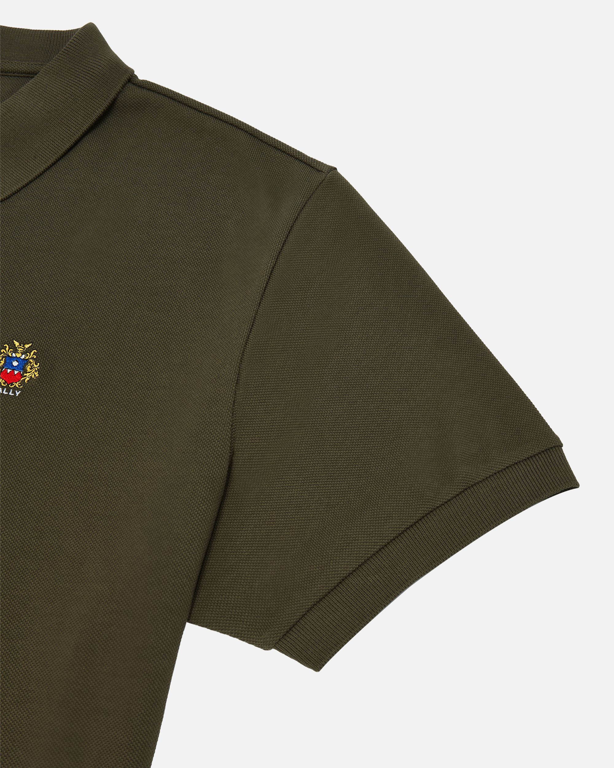 Polo Con Logo Bally Crest De Algodón Military Green - Hombre - Bally - 05