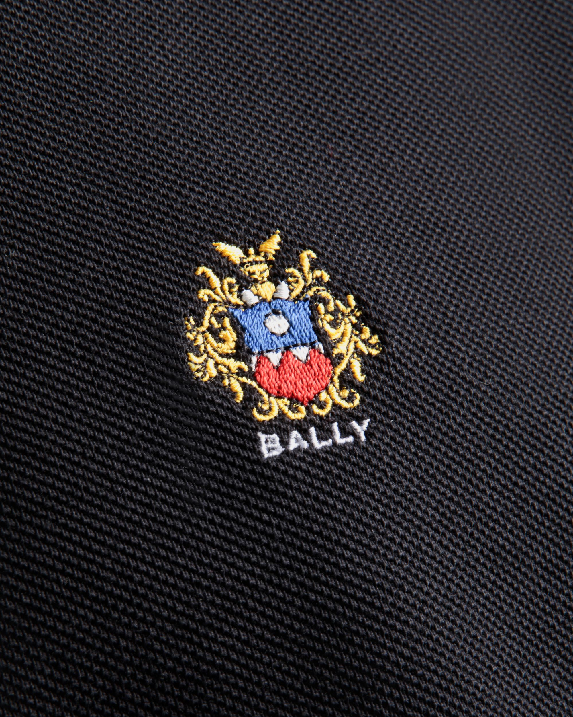 Polo With Bally Crest Logo In Black Cotton - Men's - Bally - 04