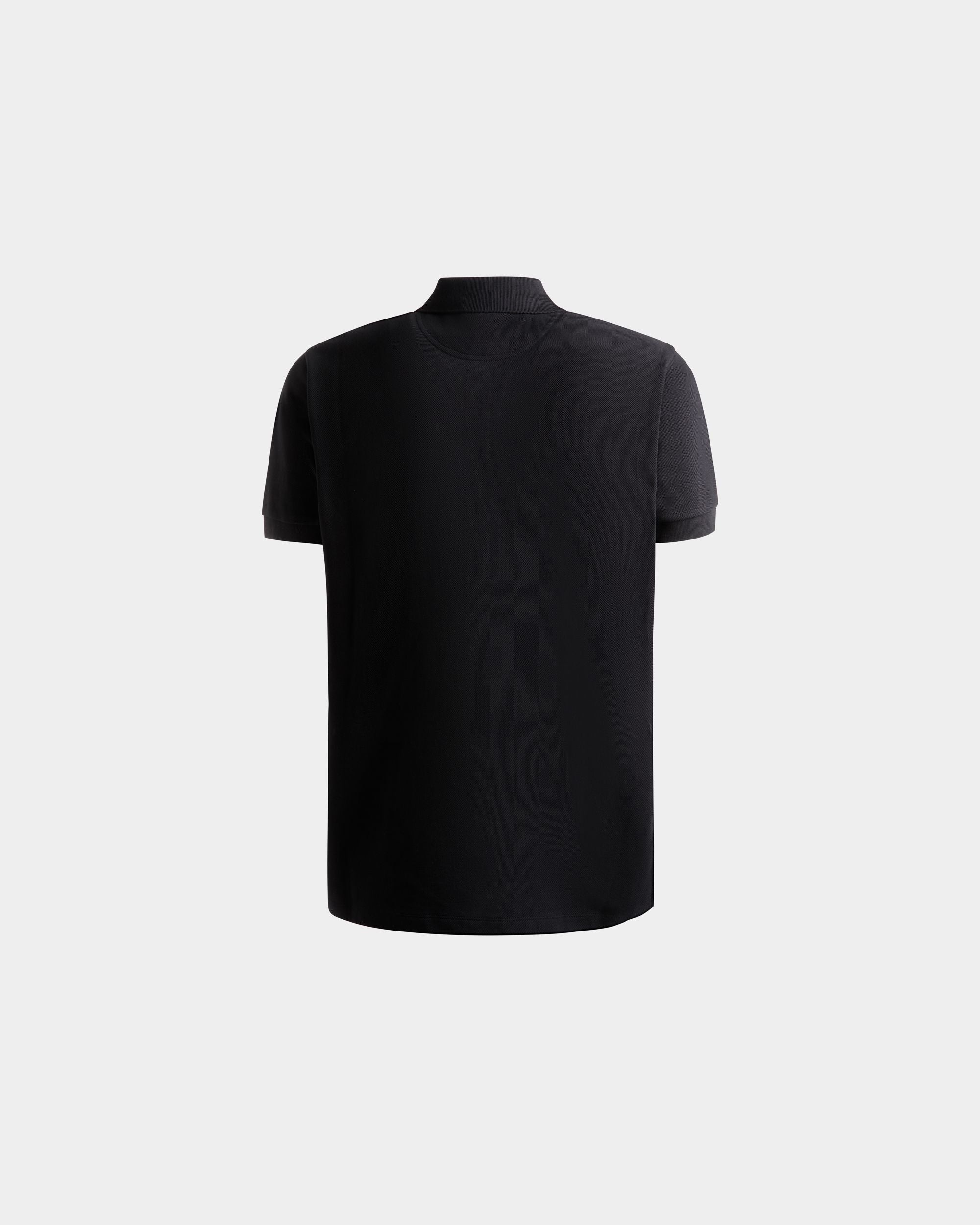 Polo With Bally Crest Logo In Black Cotton - Men's - Bally - 08