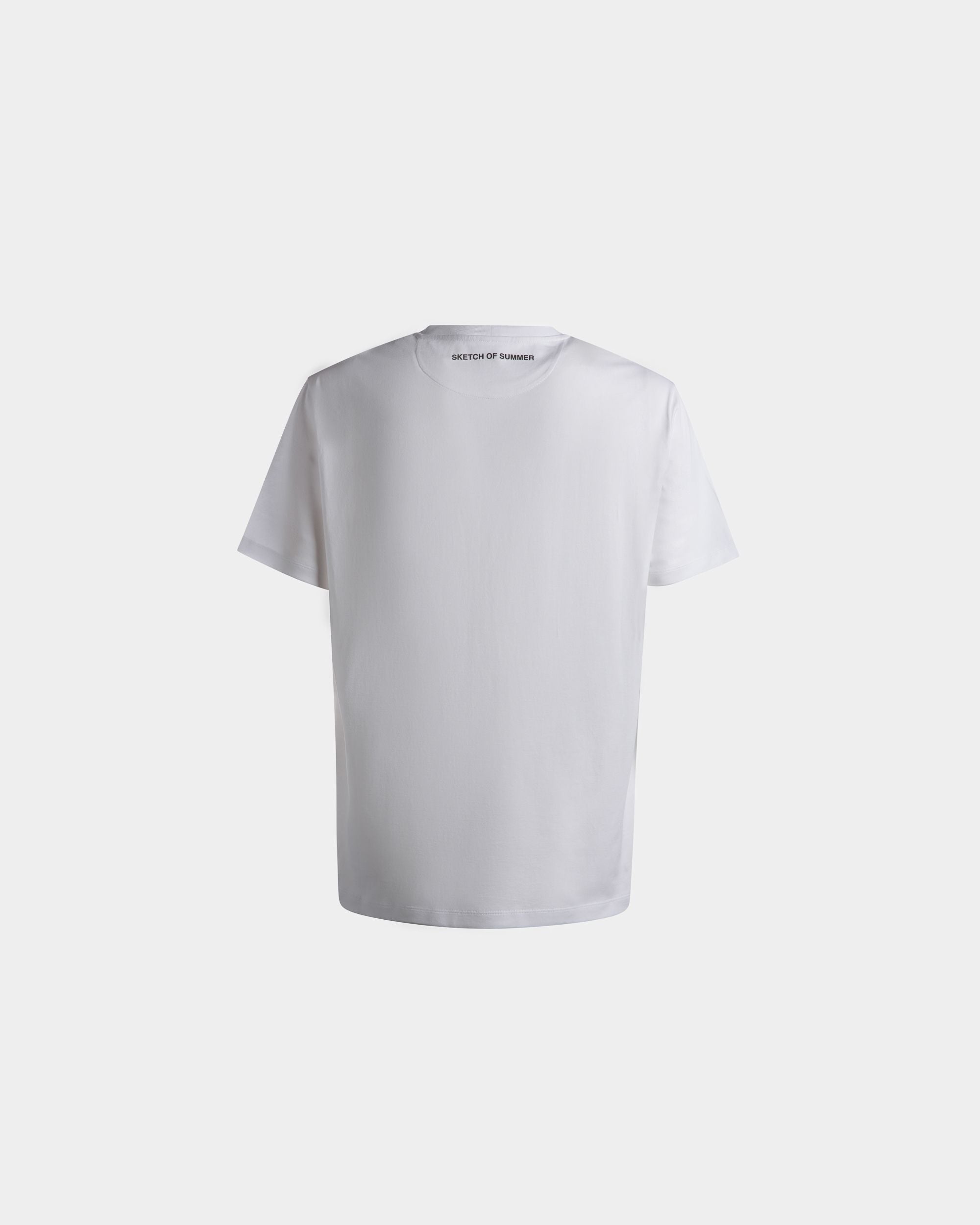 Camiseta De Algodón Blanco Con Estampado - Hombre - Bally - 07