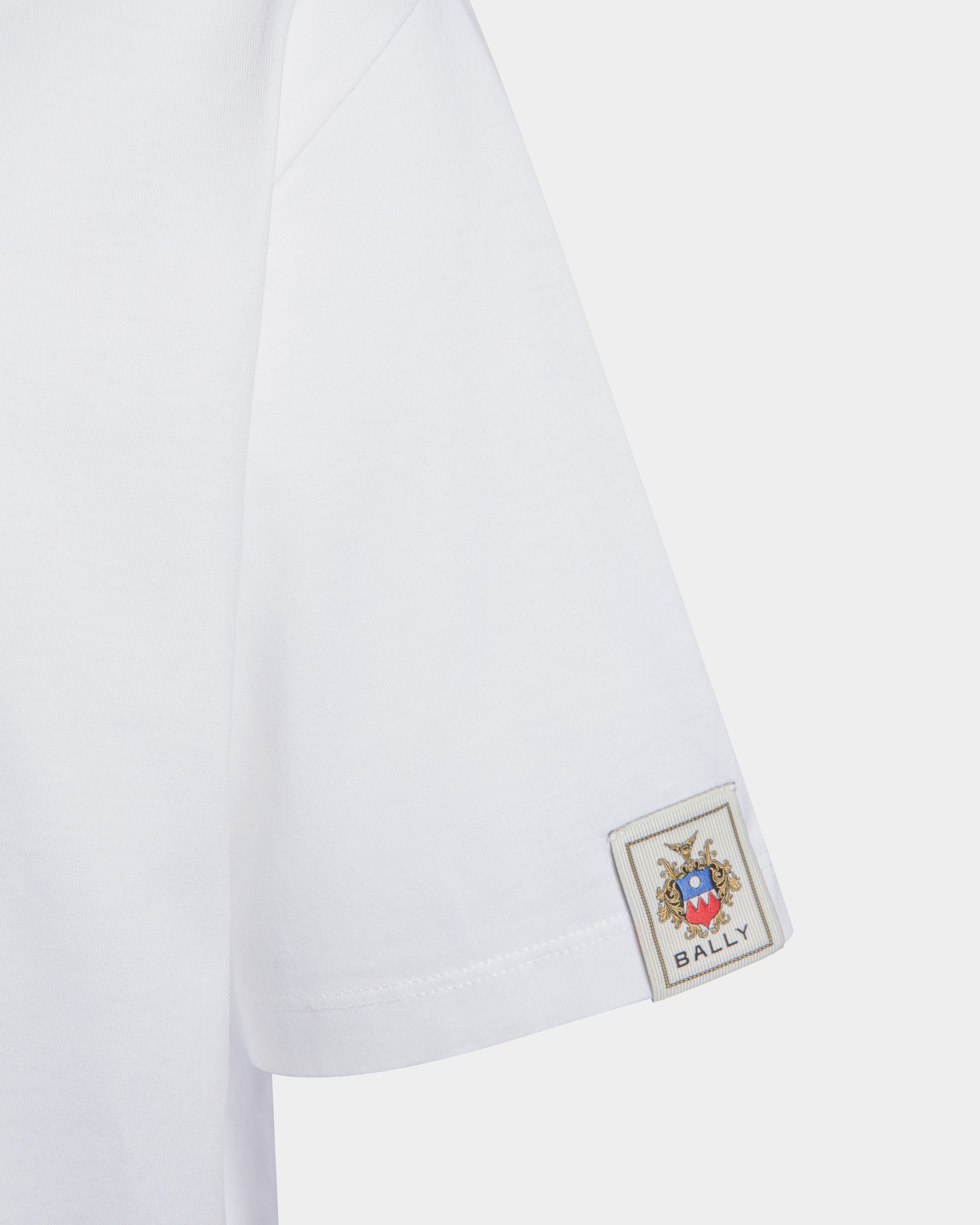 Camiseta De Algodón Blanco Con Escudo Bally Crest - Hombre - Bally - 02