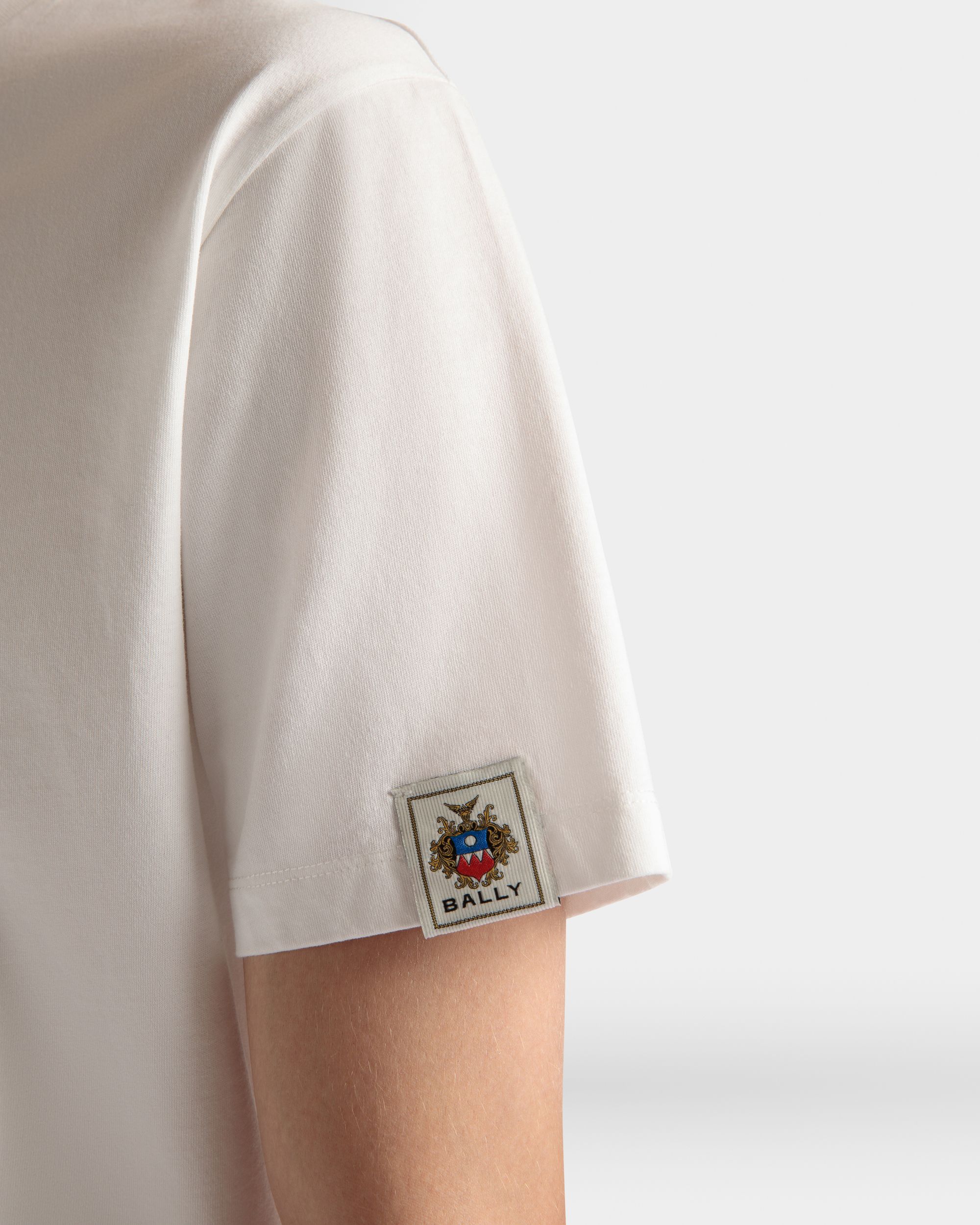 T-Shirt in White Cotton - Men's - Bally - 04