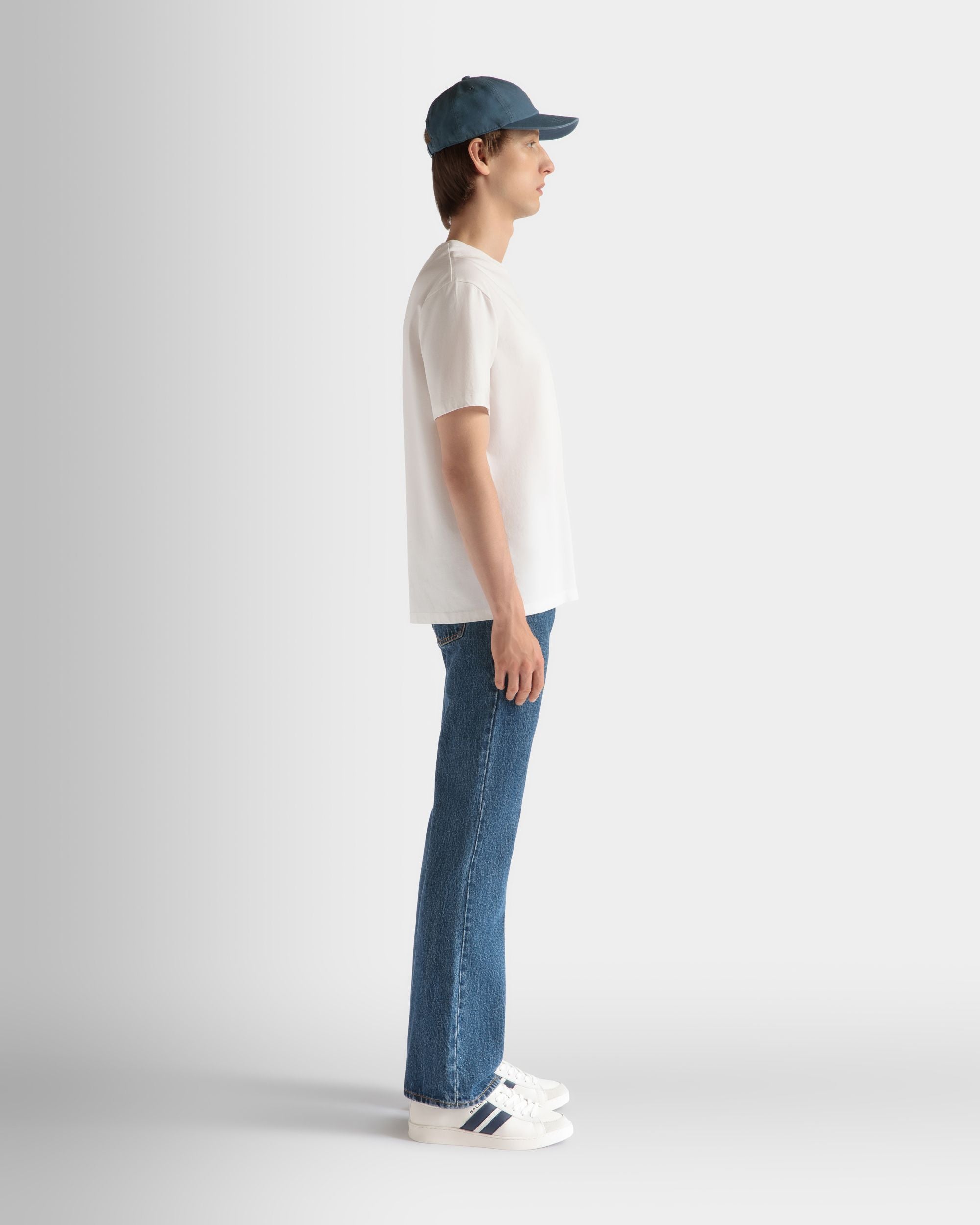 T-Shirt in White Cotton - Men's - Bally - 05