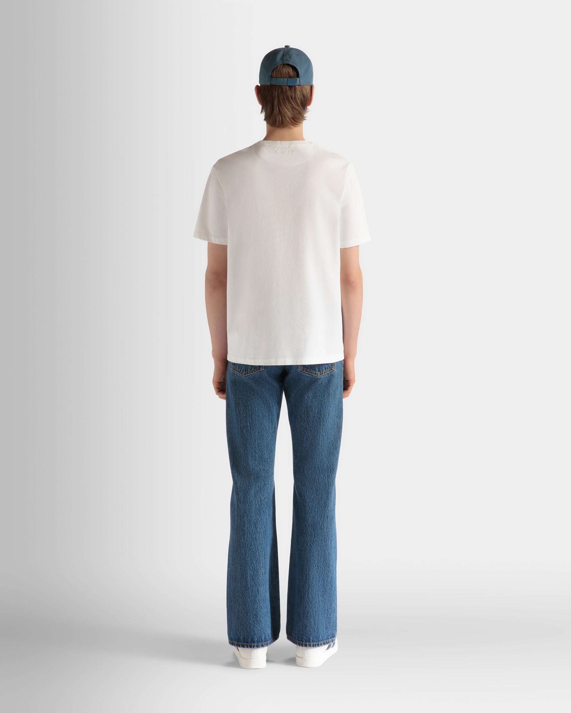 T-Shirt in White Cotton - Men's - Bally - 06