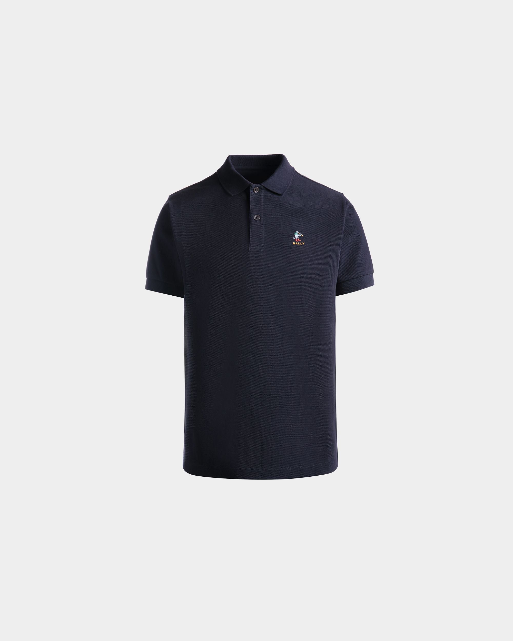 Cutsew Polo In Blue Cotton - Men's - Bally - 01