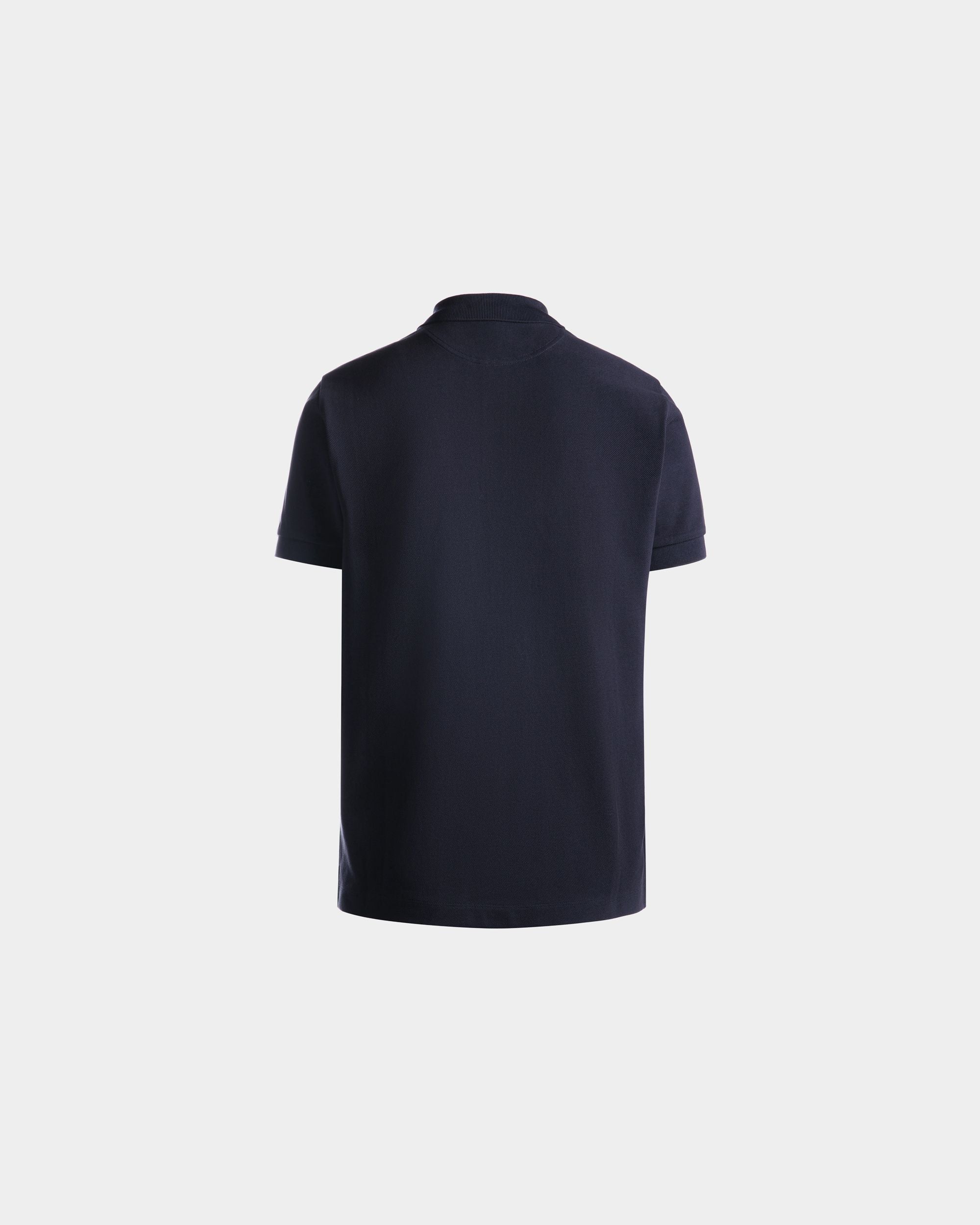 Cutsew Polo In Blue Cotton - Men's - Bally - 03
