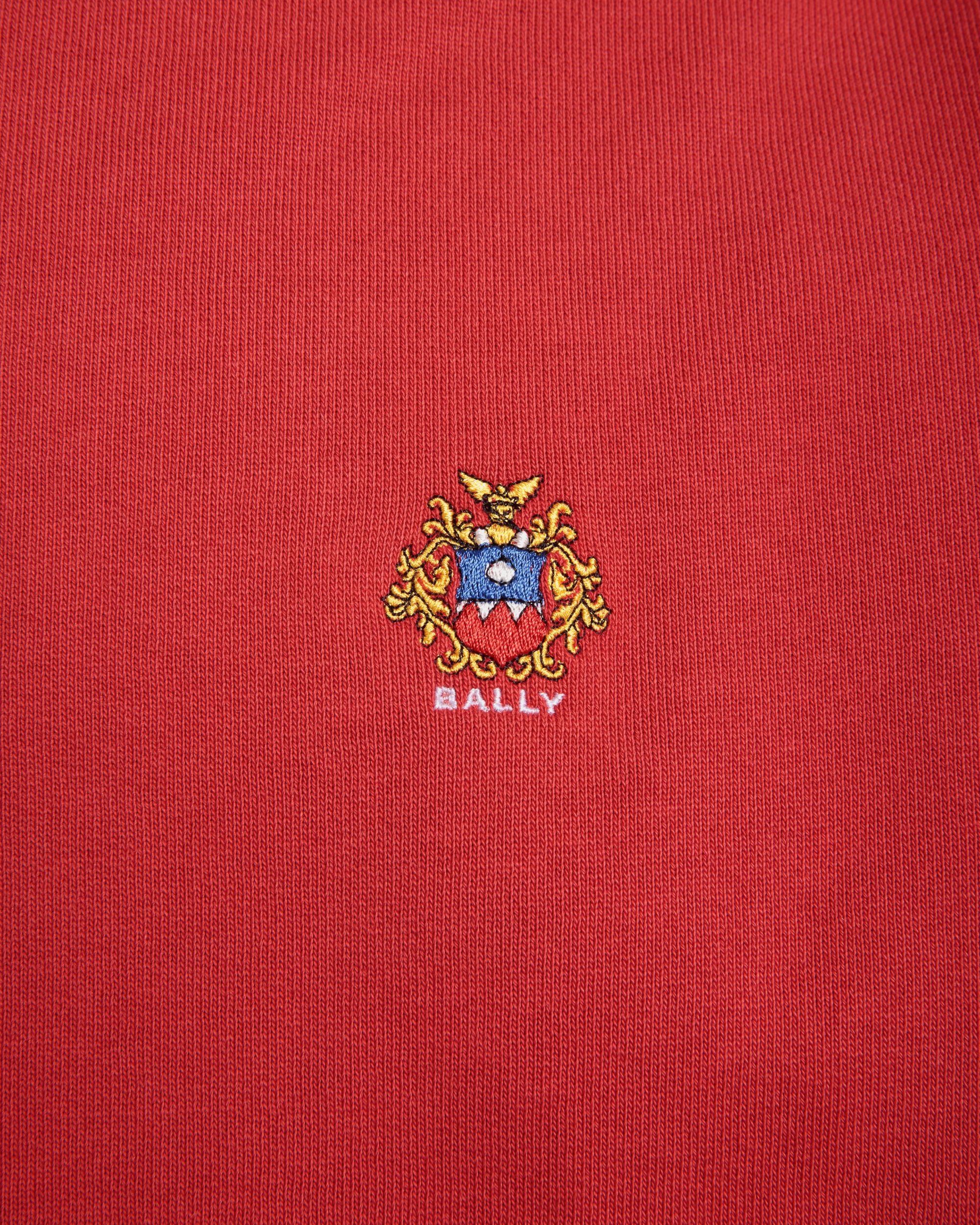 Sudadera Con Capucha Y Logotipo Bally Crest De Algodón Rojo - Hombre - Bally - 02
