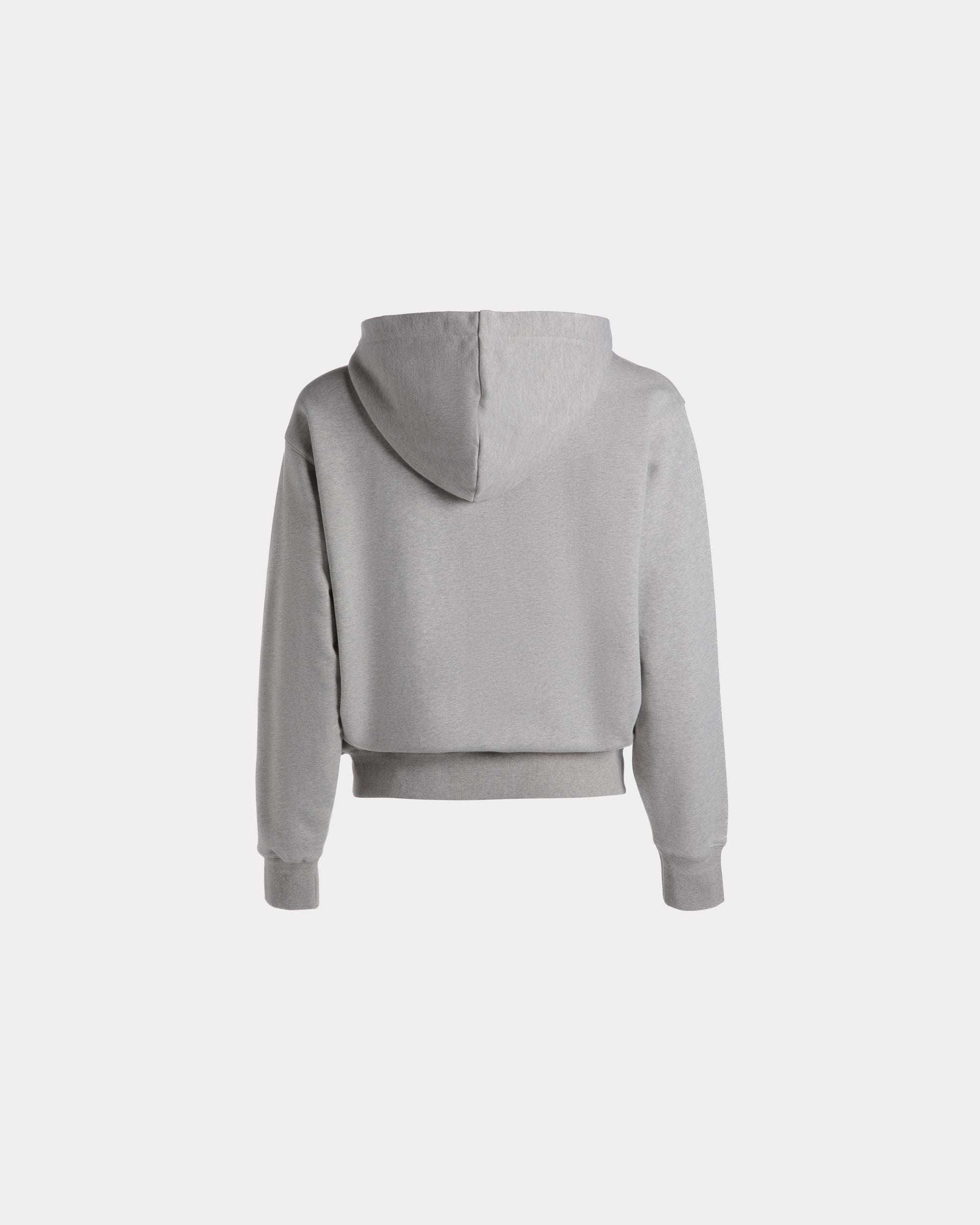 Sudadera Con Capucha Y Logotipo Bally Crest De Algodón Gris Jaspeado - Hombre - Bally - 03