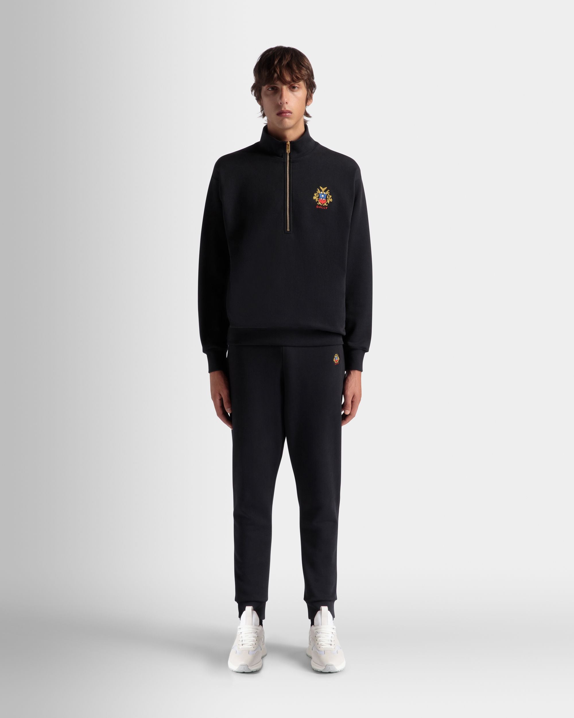 Pantalón De Chándal Con Logotipo Bally Crest De Algodón Navy Blue - Hombre - Bally - 02