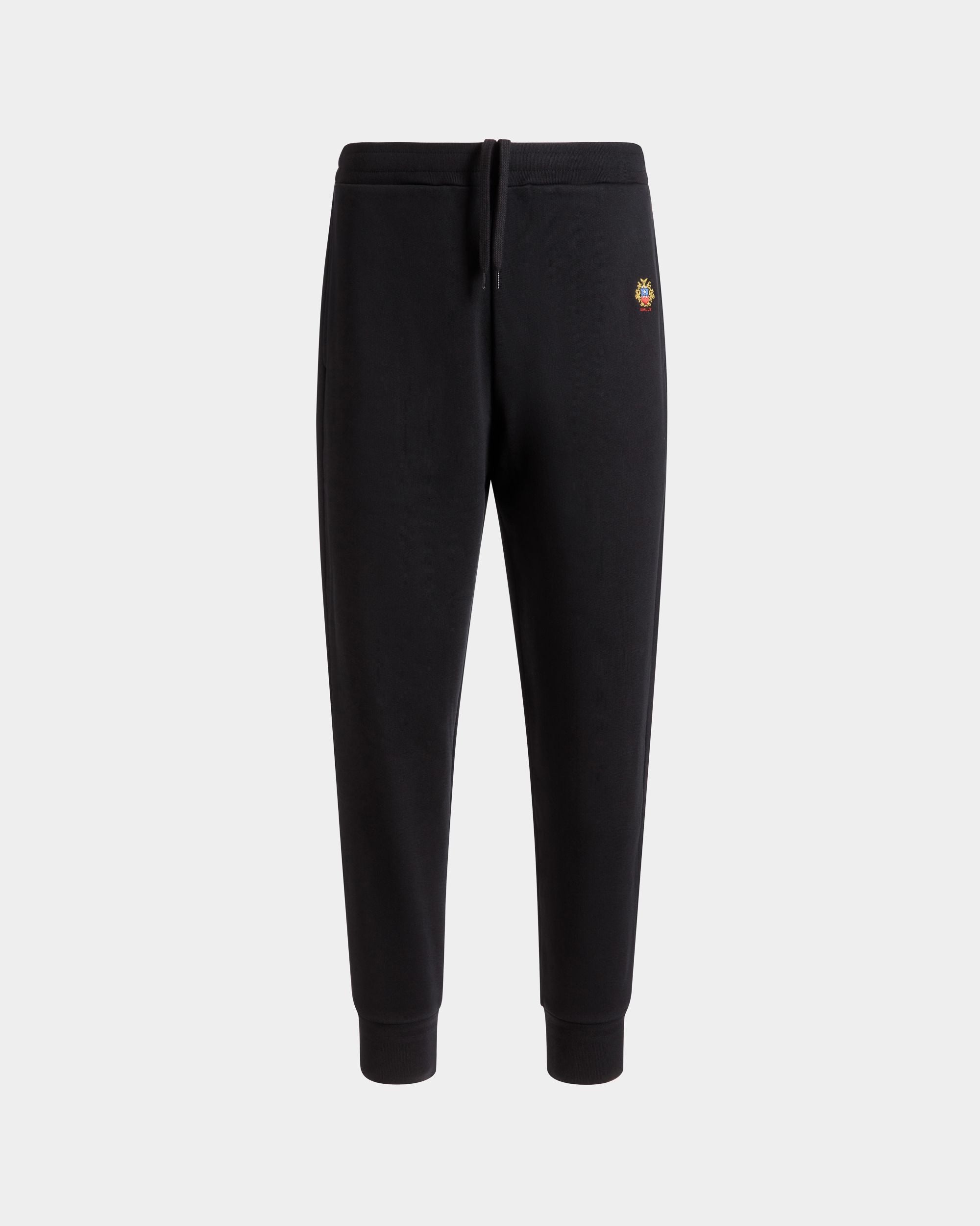 Pantalón De Chándal Con Logo Bally Crest De Algodón Negro - Hombre - Bally - 01