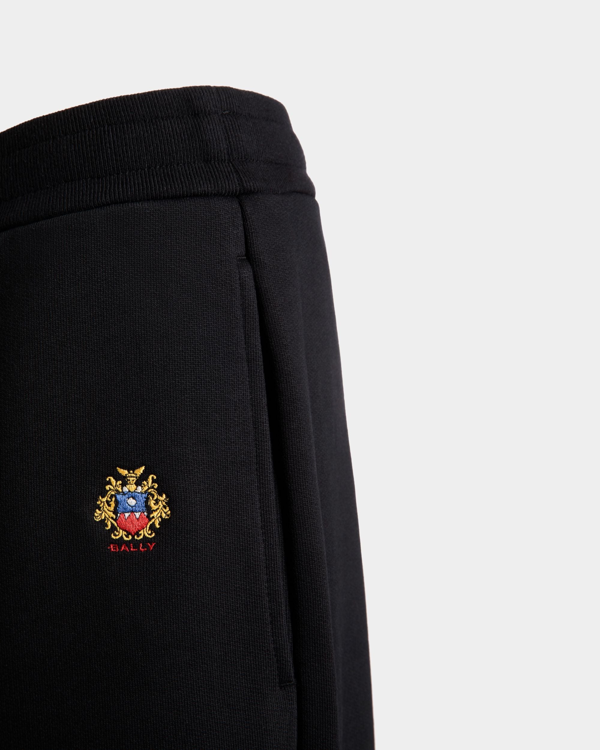 Pantalón De Chándal Con Logo Bally Crest De Algodón Negro - Hombre - Bally - 02