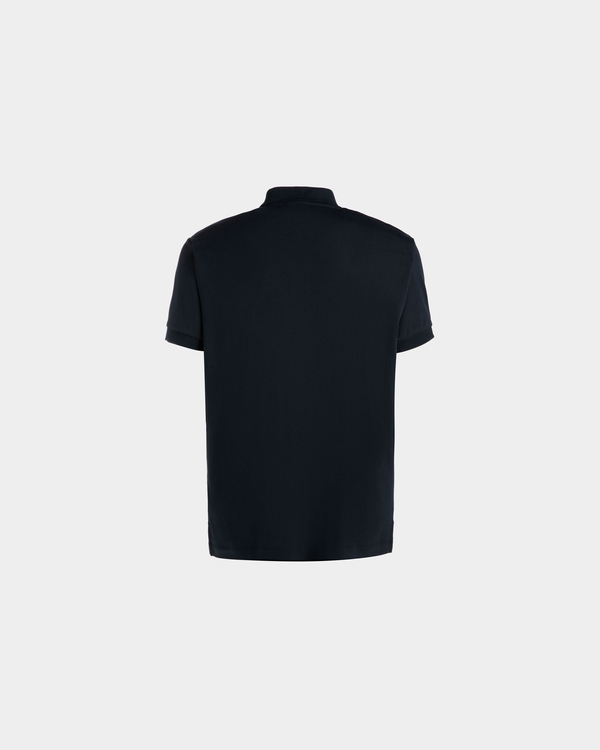 Polo Con Logotipo De Mezcla De Cachemira Navy Blue - Hombre - Bally - 03