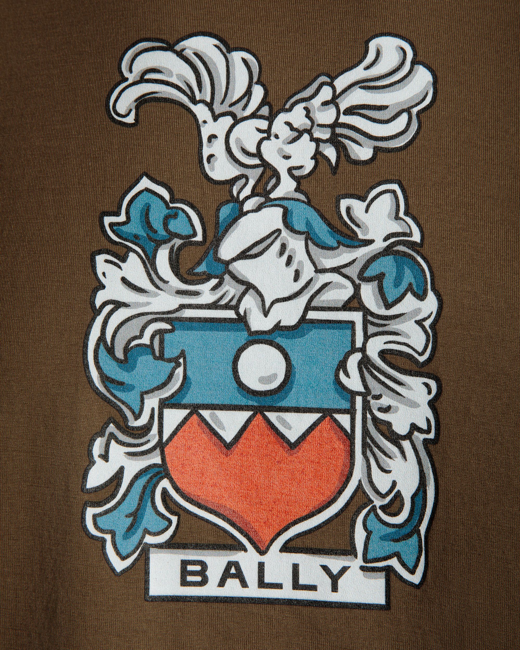 Camiseta Con Escudo Bally Crest De Algodón Marrón - Hombre - Bally - 02