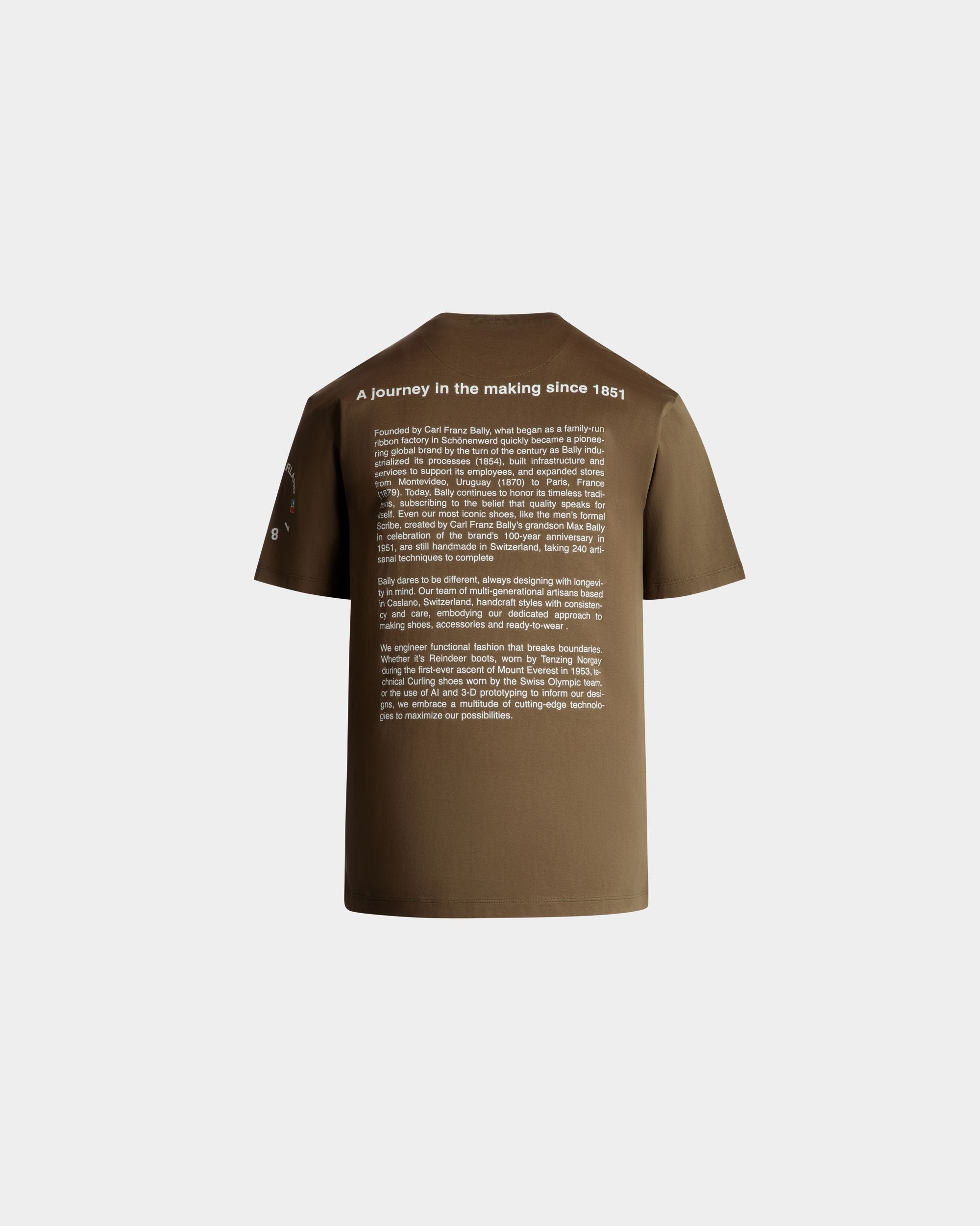 Camiseta Con Escudo Bally Crest De Algodón Marrón - Hombre - Bally - 03
