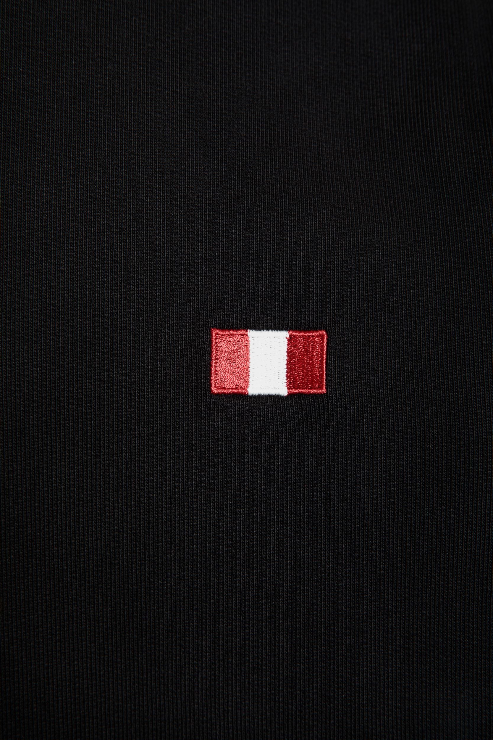 Sudadera De Cuello Redondo De Algodón Negro Con Bally Flag - Hombre - Bally - 04