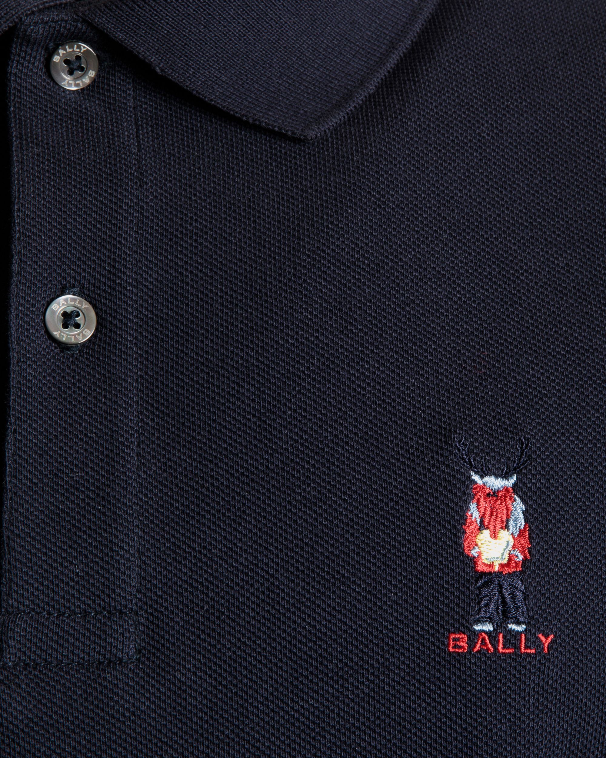 Polo De Algodón Navy Blue Con Forest Mask - Hombre - Bally - 04