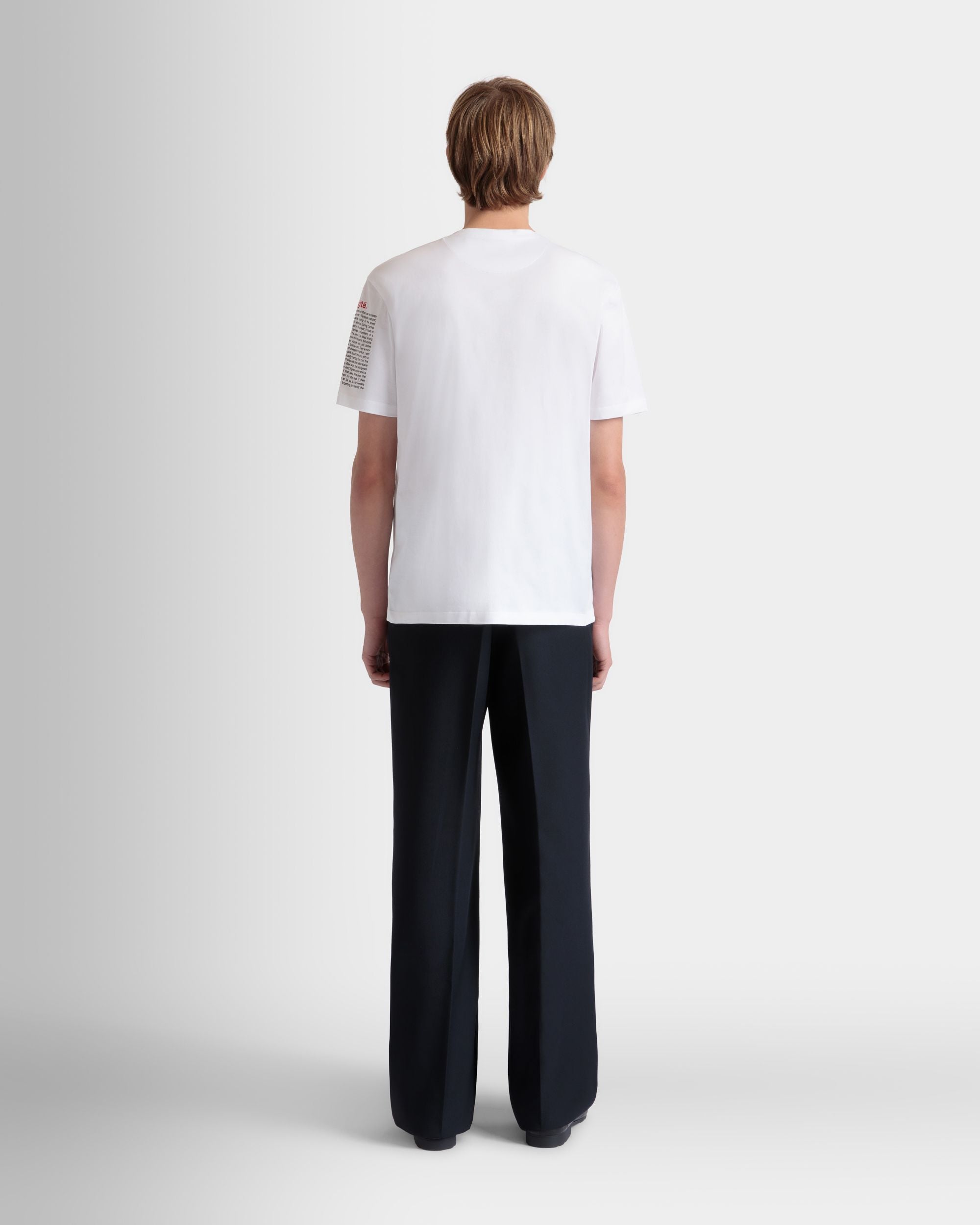 Camiseta De Algodón Blanco Con Forest Mask - Hombre - Bally - 06