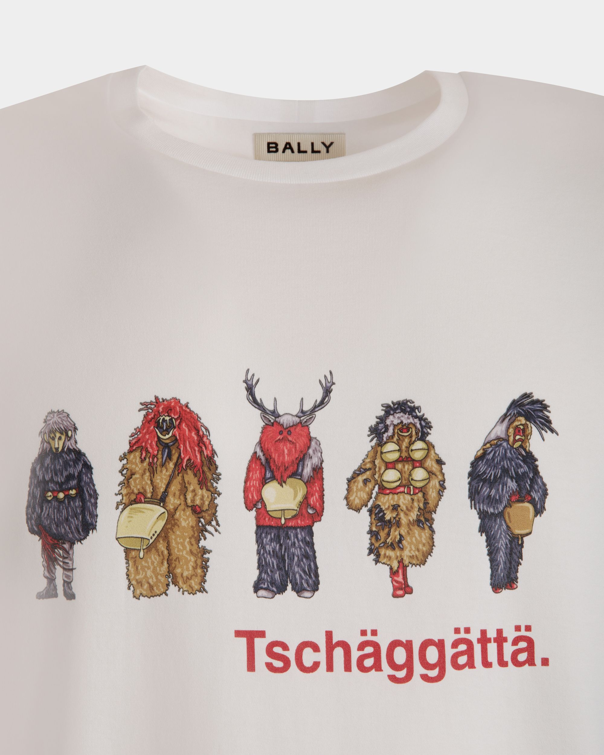 Camiseta De Algodón Blanco Con Forest Mask - Hombre - Bally - 04