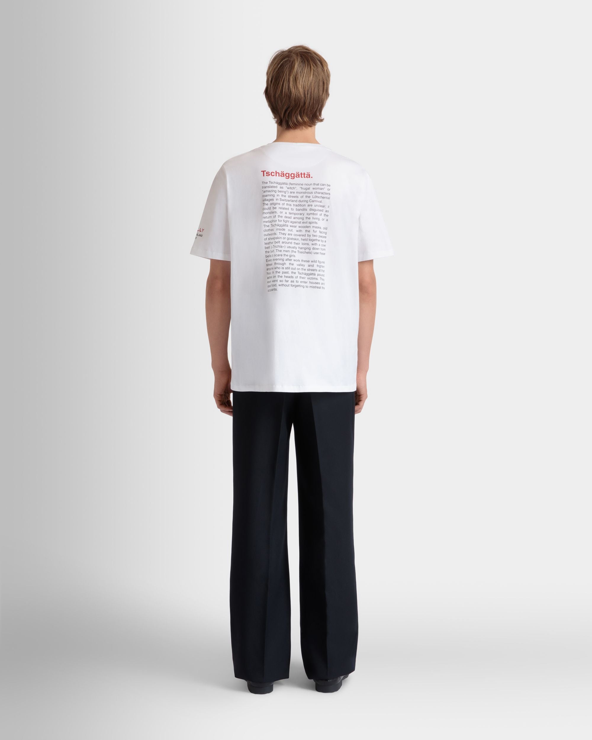 Camiseta De Algodón Blanco Con Forest Mask - Hombre - Bally - 06