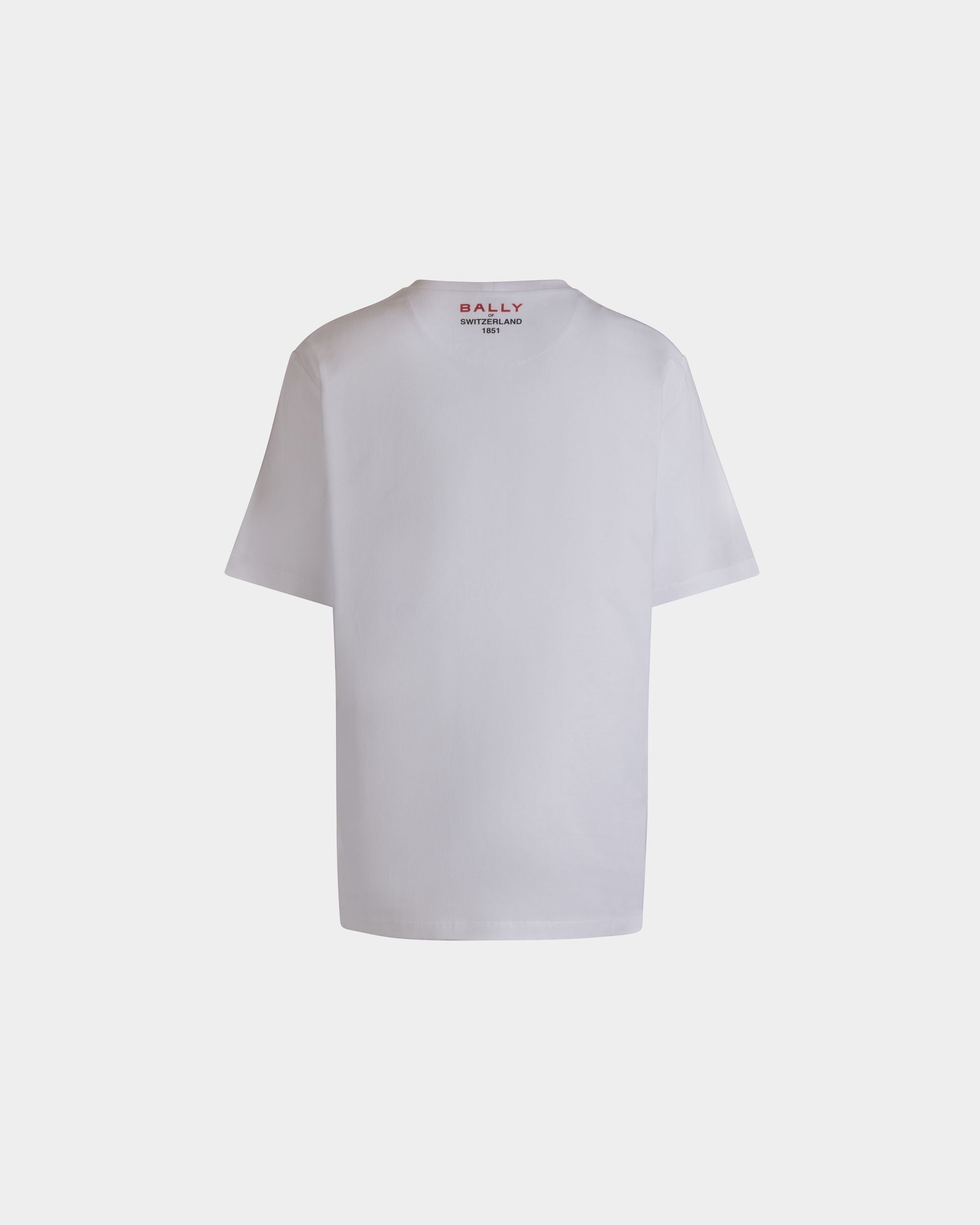 Camiseta De Algodón Blanco Con Bally Instinct - Hombre - Bally - 07