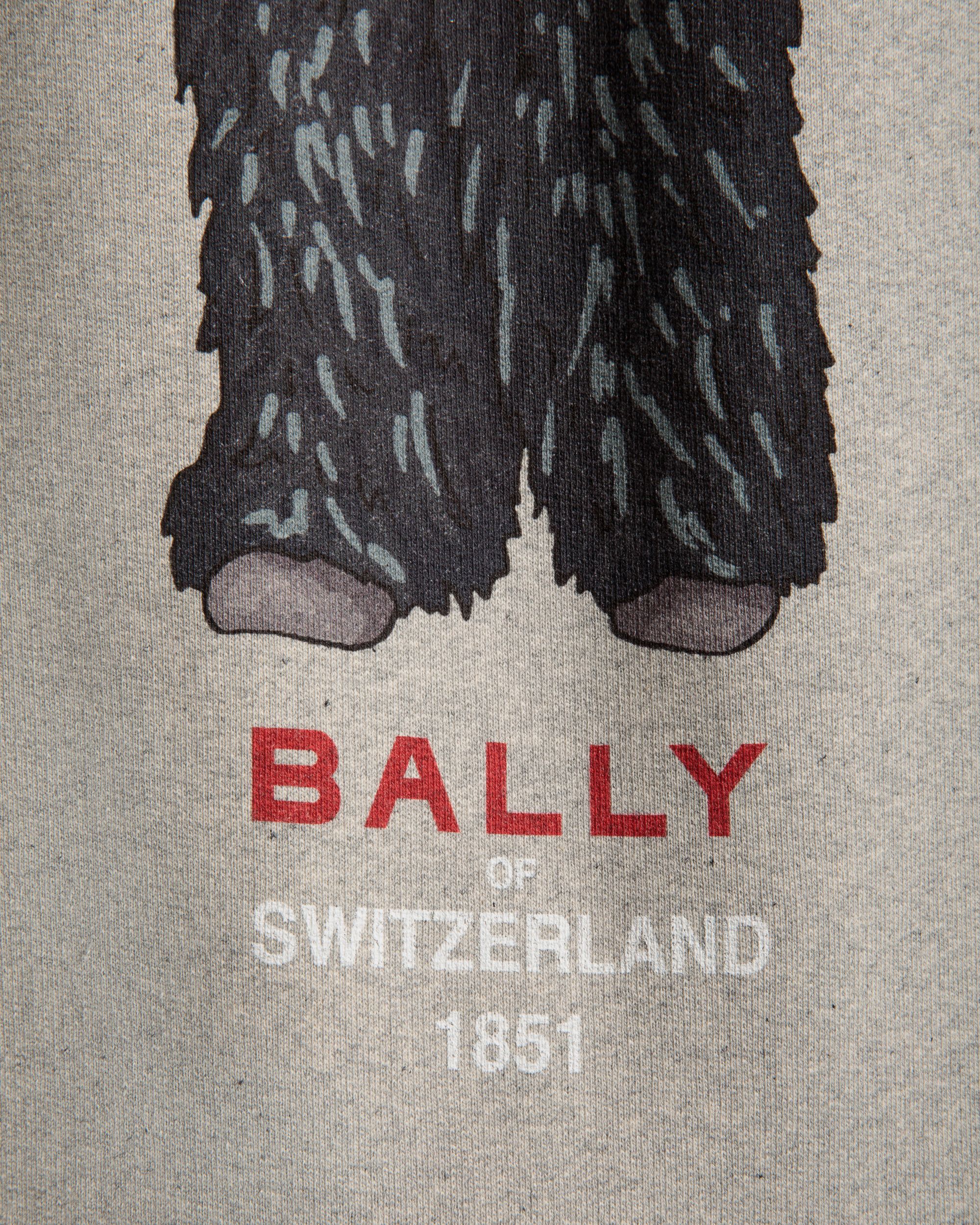 Sudadera Con Capucha De Algodón Grey Melange Con Forest Mask - Hombre - Bally - 02