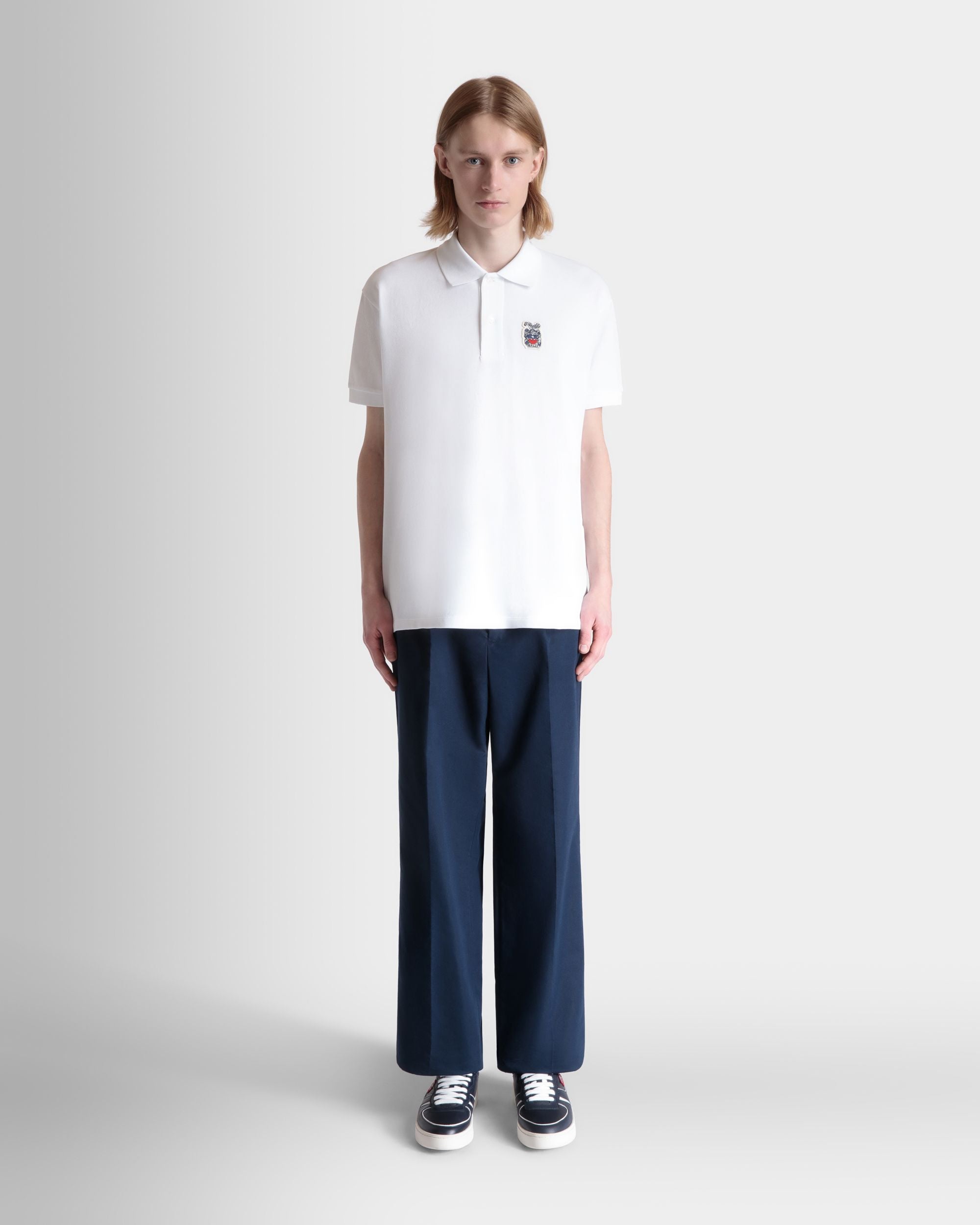 Polo De Algodón Blanco - Hombre - Bally - 02