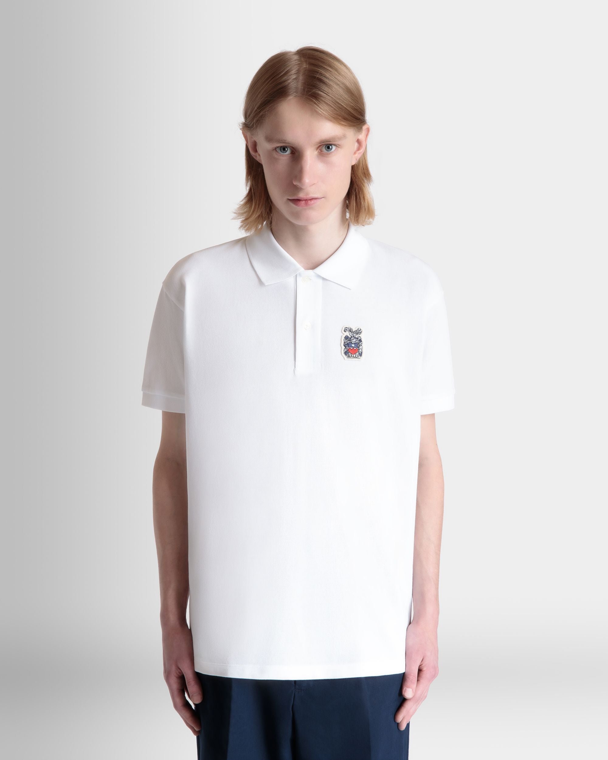 Polo De Algodón Blanco - Hombre - Bally - 08