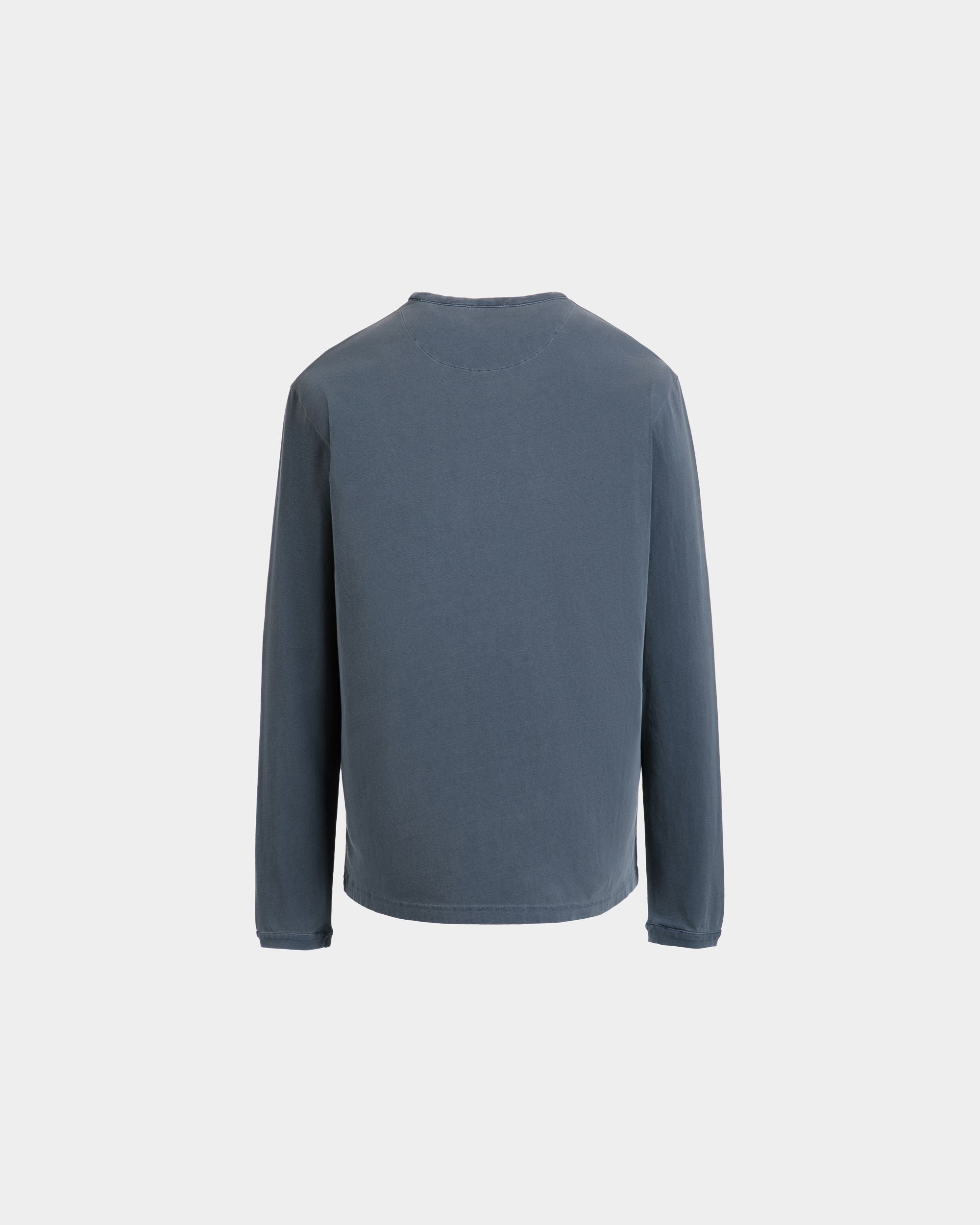 Camiseta De Manga Larga De Algodón Navy Blue - Hombre - Bally - 03