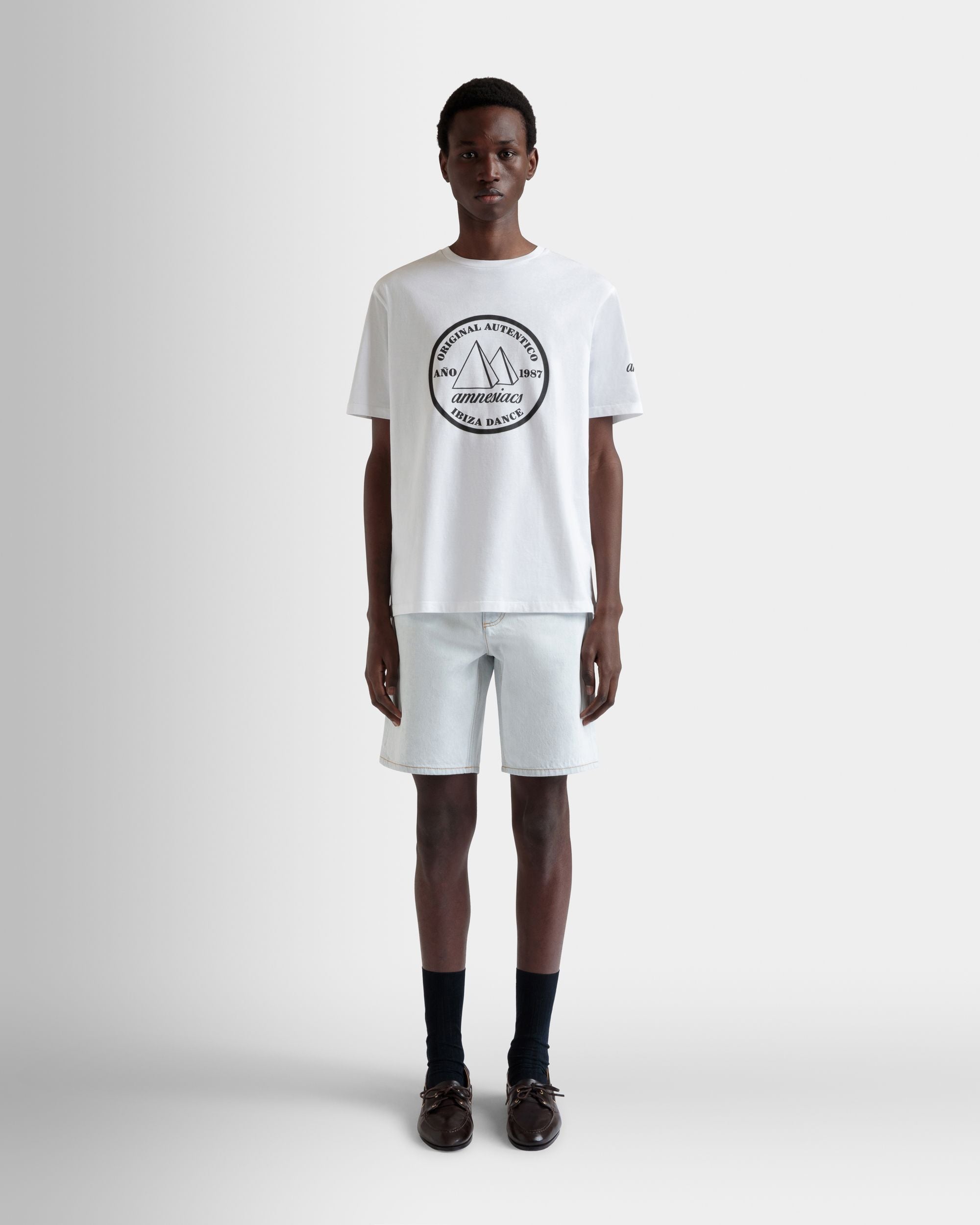 Camiseta DJ Leo Mas X Bally De Algodón Blanco Con Estampado Amnesia - Hombre - Bally - 02