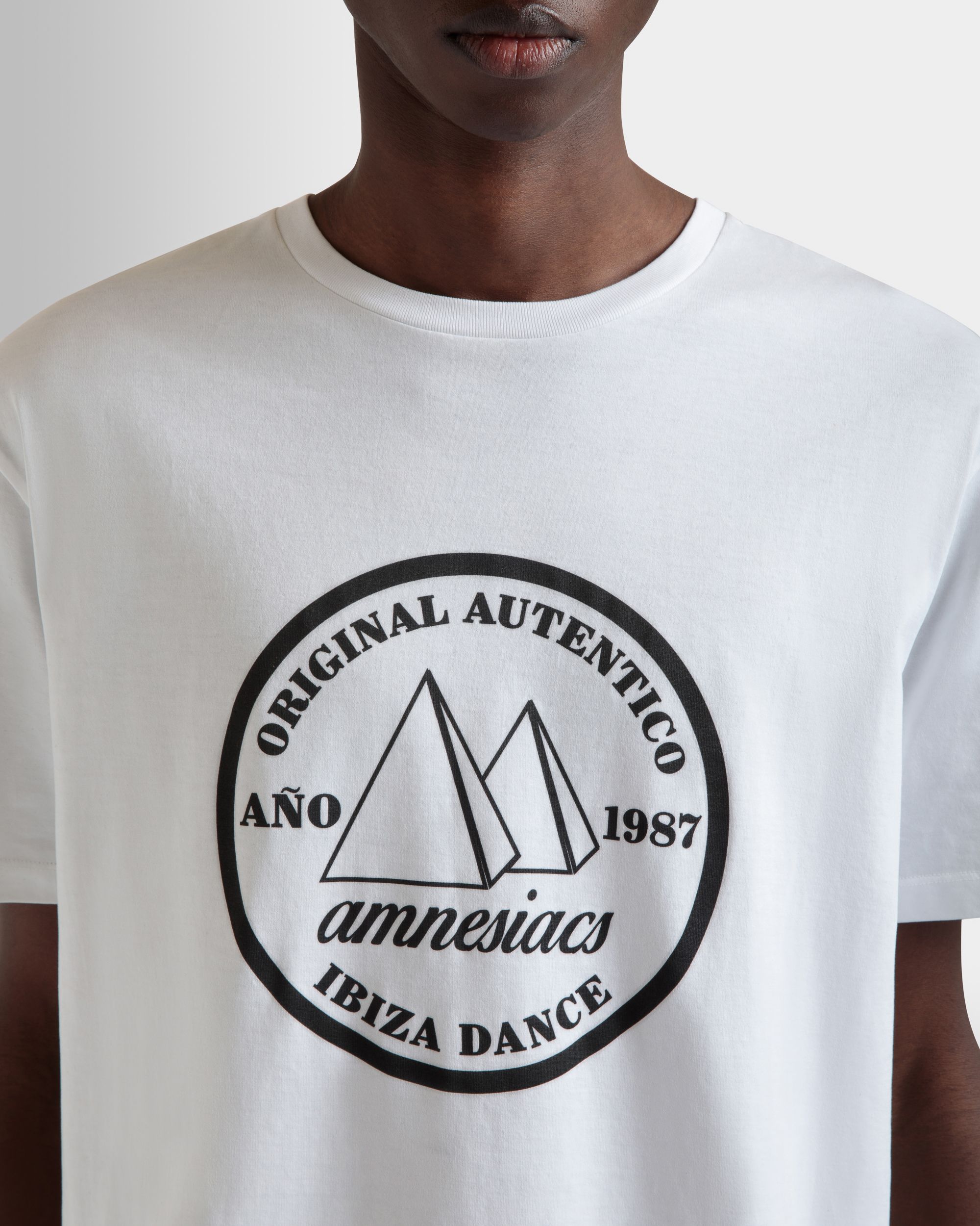 Camiseta DJ Leo Mas X Bally De Algodón Blanco Con Estampado Amnesia - Hombre - Bally - 03